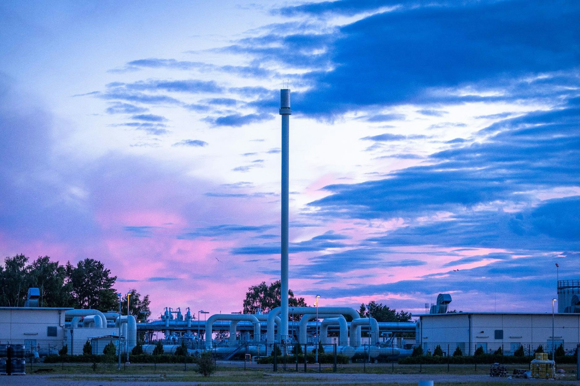 Die Gasempfangsstation der Ostseepipeline Nord Stream 1 im mecklenburgischen Lubmin.