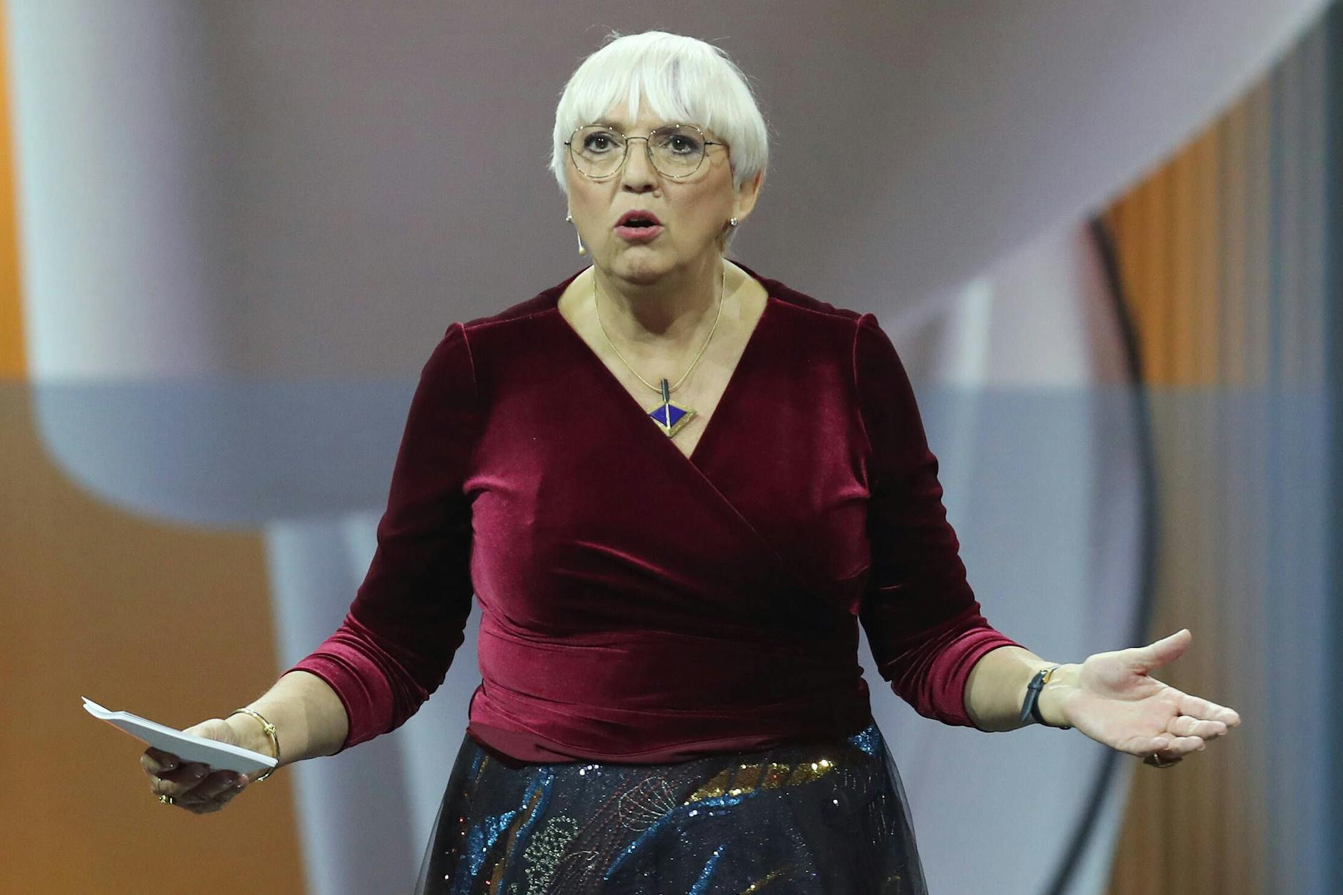 Kulturstaatsministerin Claudia Roth bei der Verleihung des Deutschen Filmpreises.