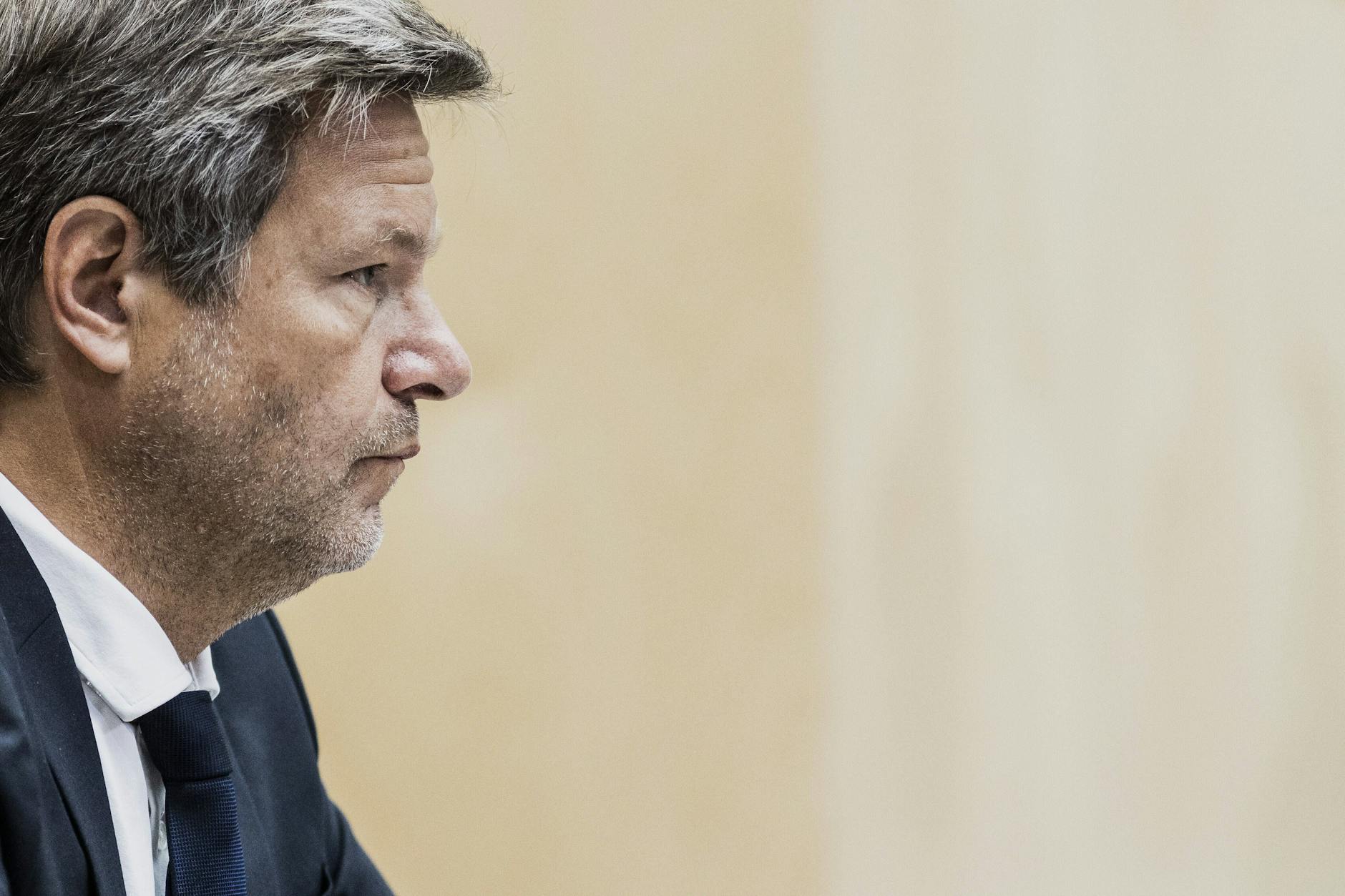 Habeck findet zum ersten Mal nicht die richtigen Worte.