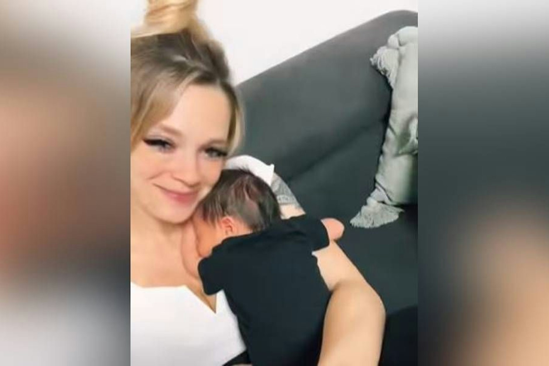 Anne Wünsche mit Söhnchen Savio.