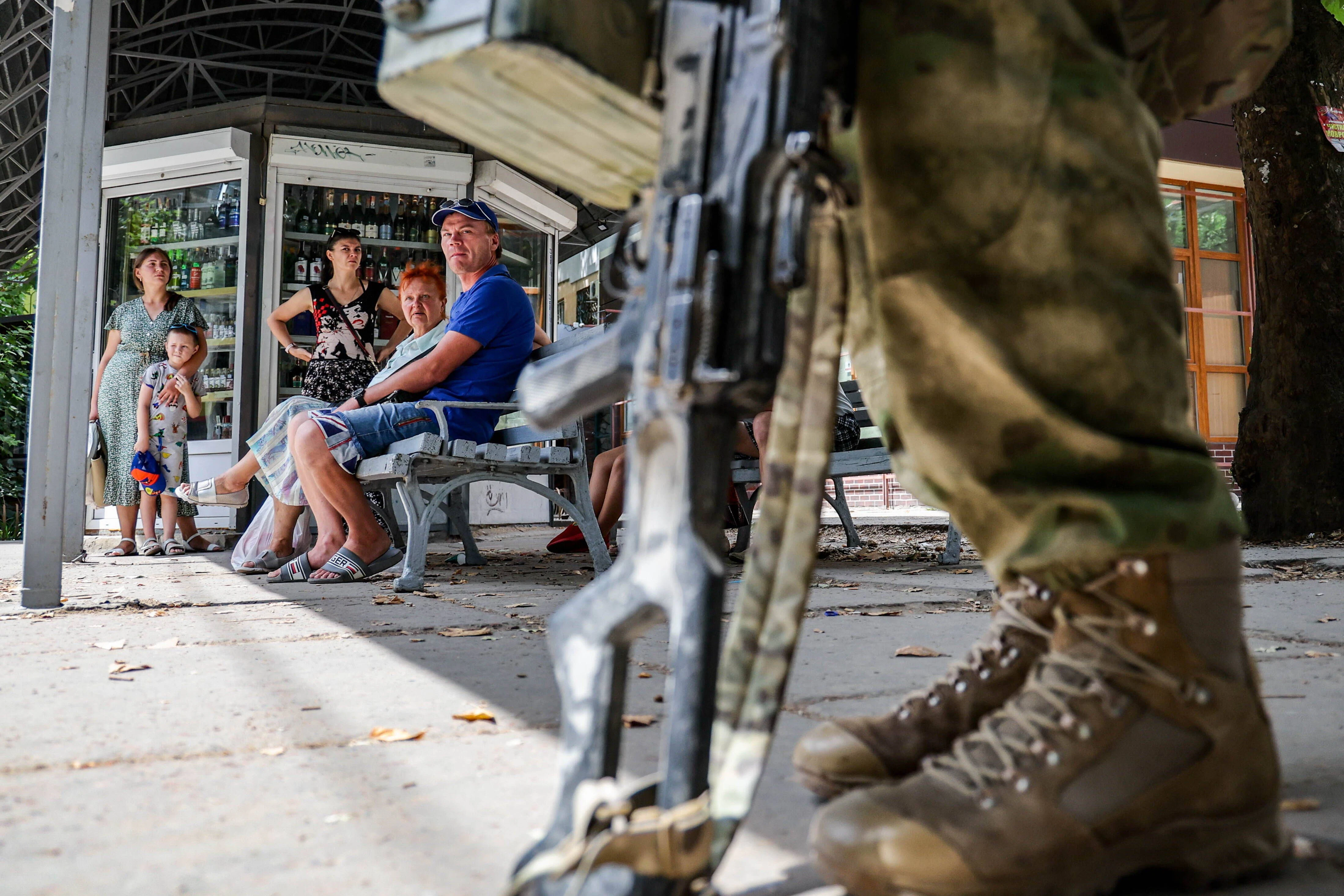 Russischer Soldat in Cherson: Russland konnte die Region Cherson zügig erobern.