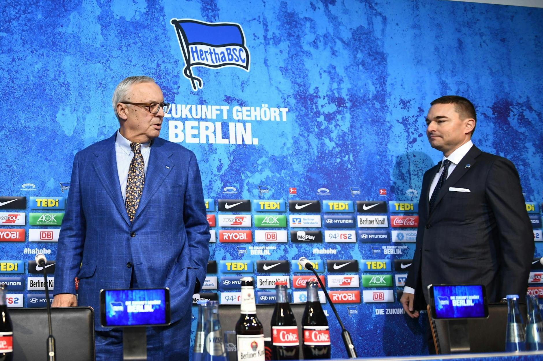 Fanden nie zueinander und stritten sich am Ende öffentlich: Ex-Hertha-Präsident Werner Gegenbauer (l.) und Investor Lars Windhorst.
