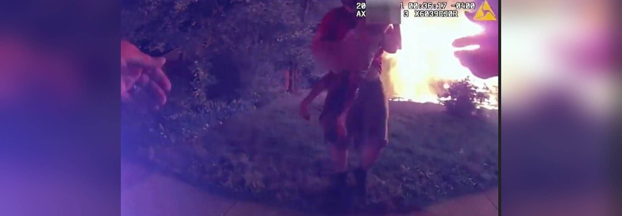 Image - Dramatische Aufnahmen: Pizzabote rettete fünf Mädchen aus Flammeninferno