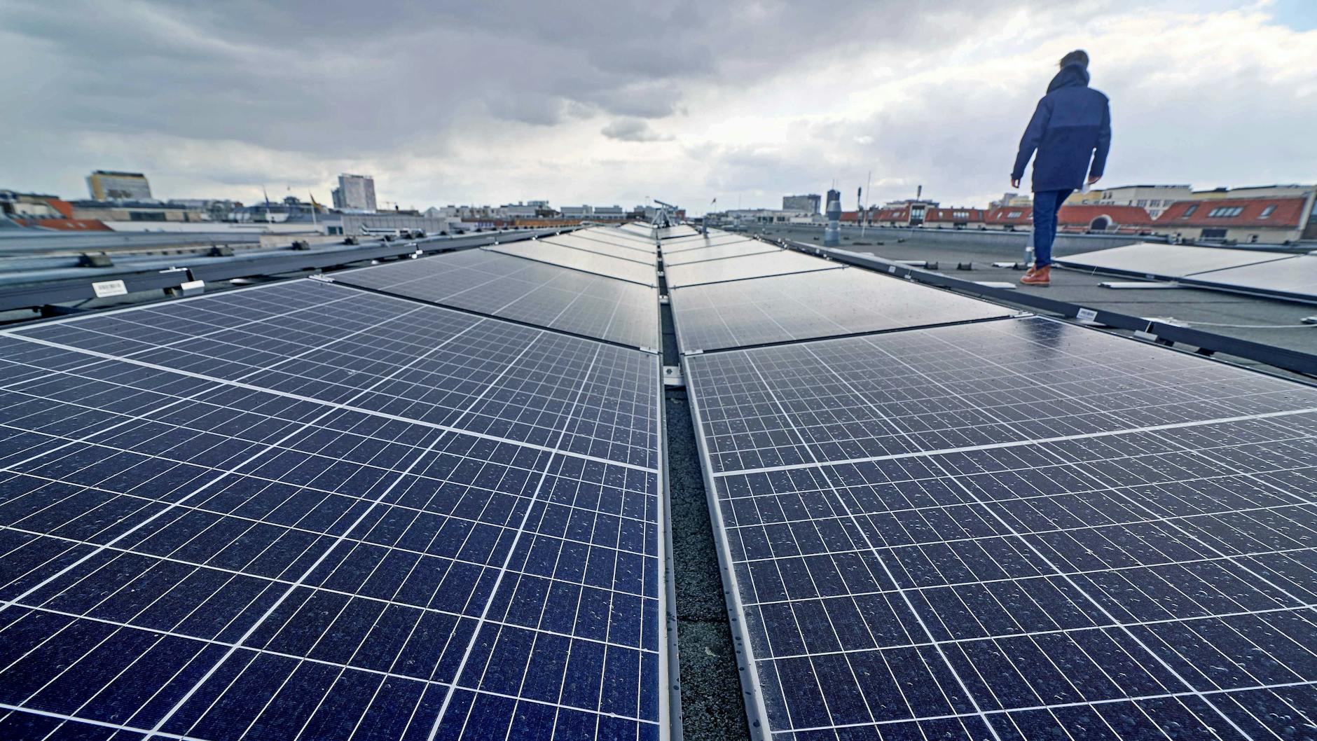 Solaranlage auf einem Haus in der Wilhelmstraße