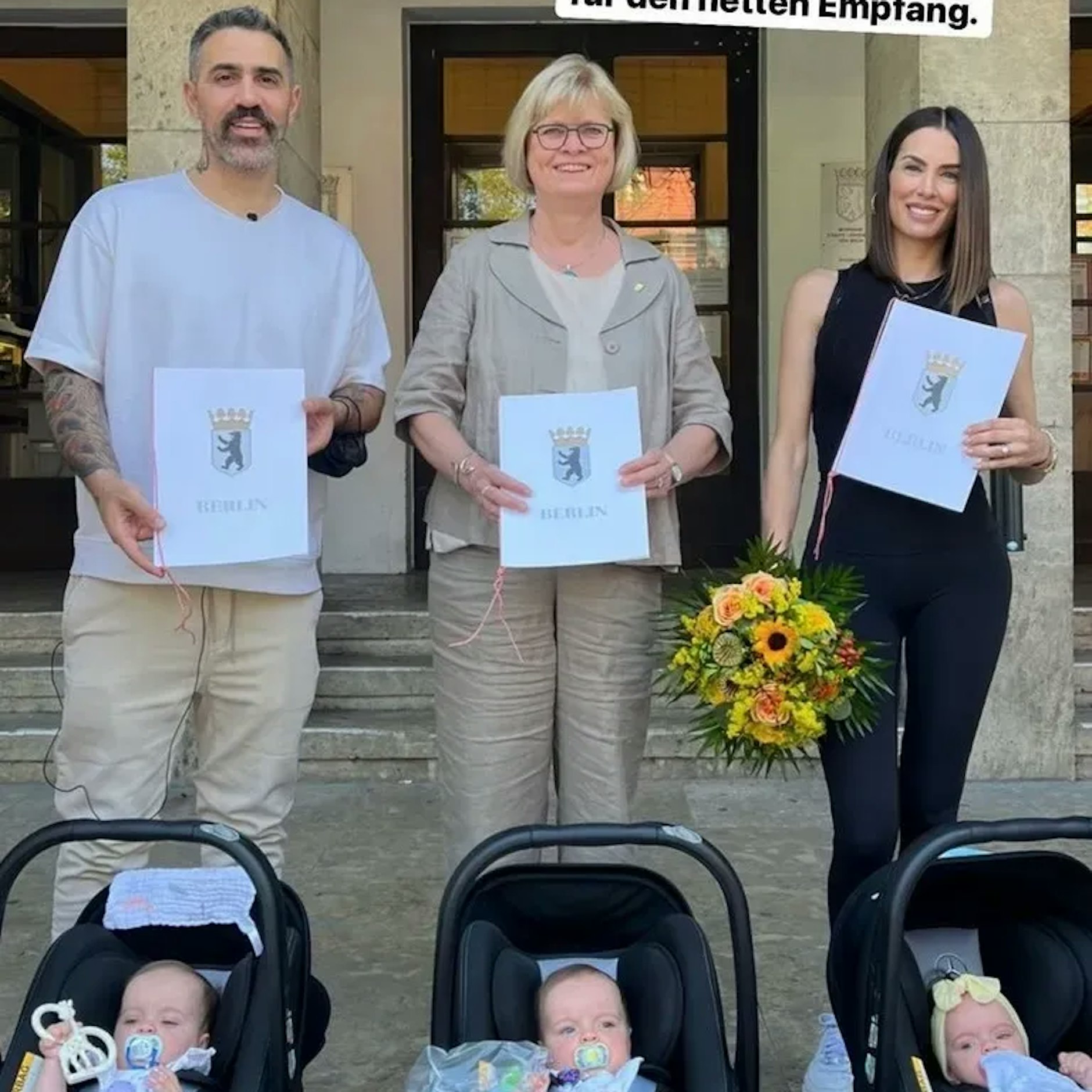 Bushido, Anna-Maria und die Drillinge mit Cerstin Richter-Kotowski.