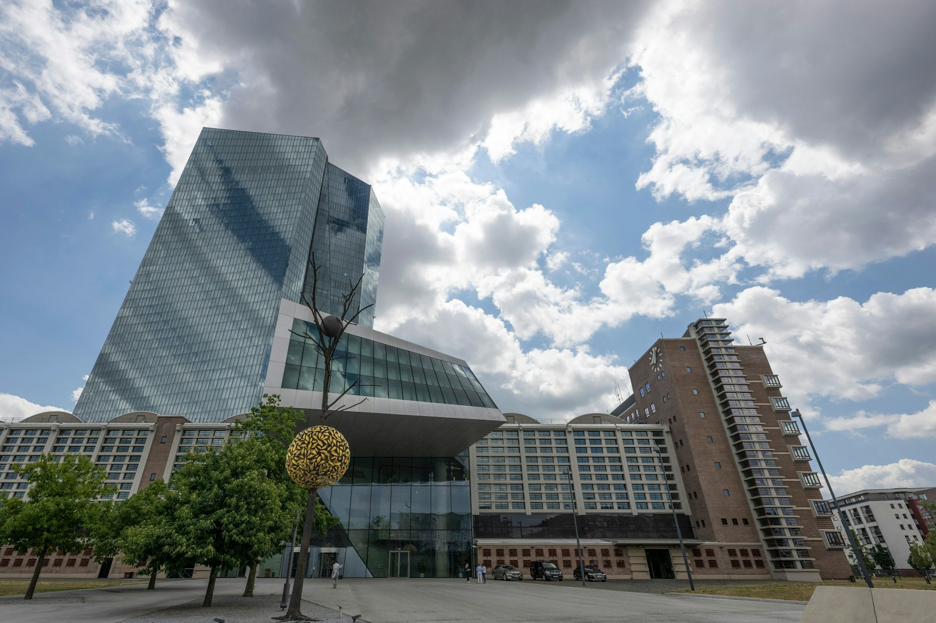 Der Sitz der Europäischen Zentralbank in Frankfurt/M.
