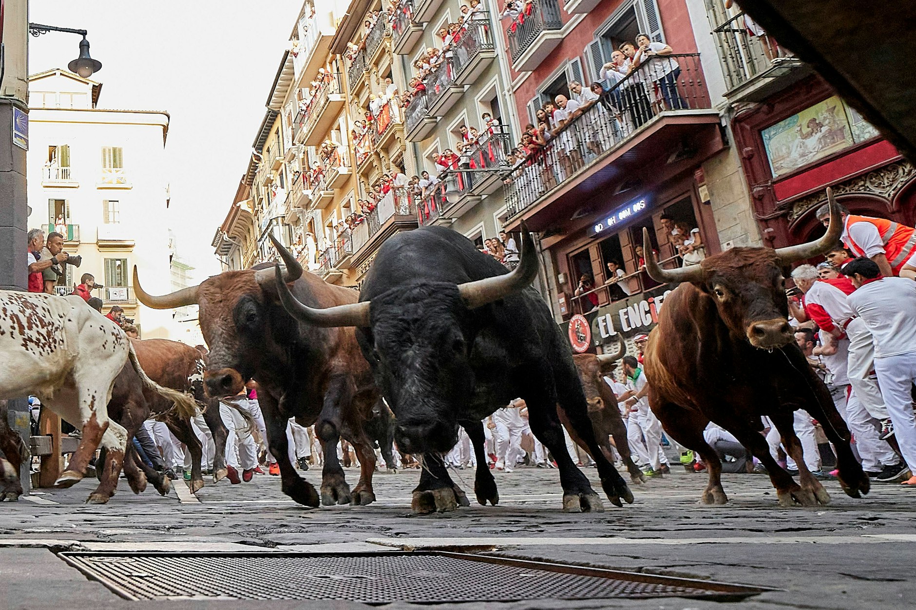 Die Stierhatz in Pamplona: Über 50 Personen wurden verletzt, fünf aufgespießt.