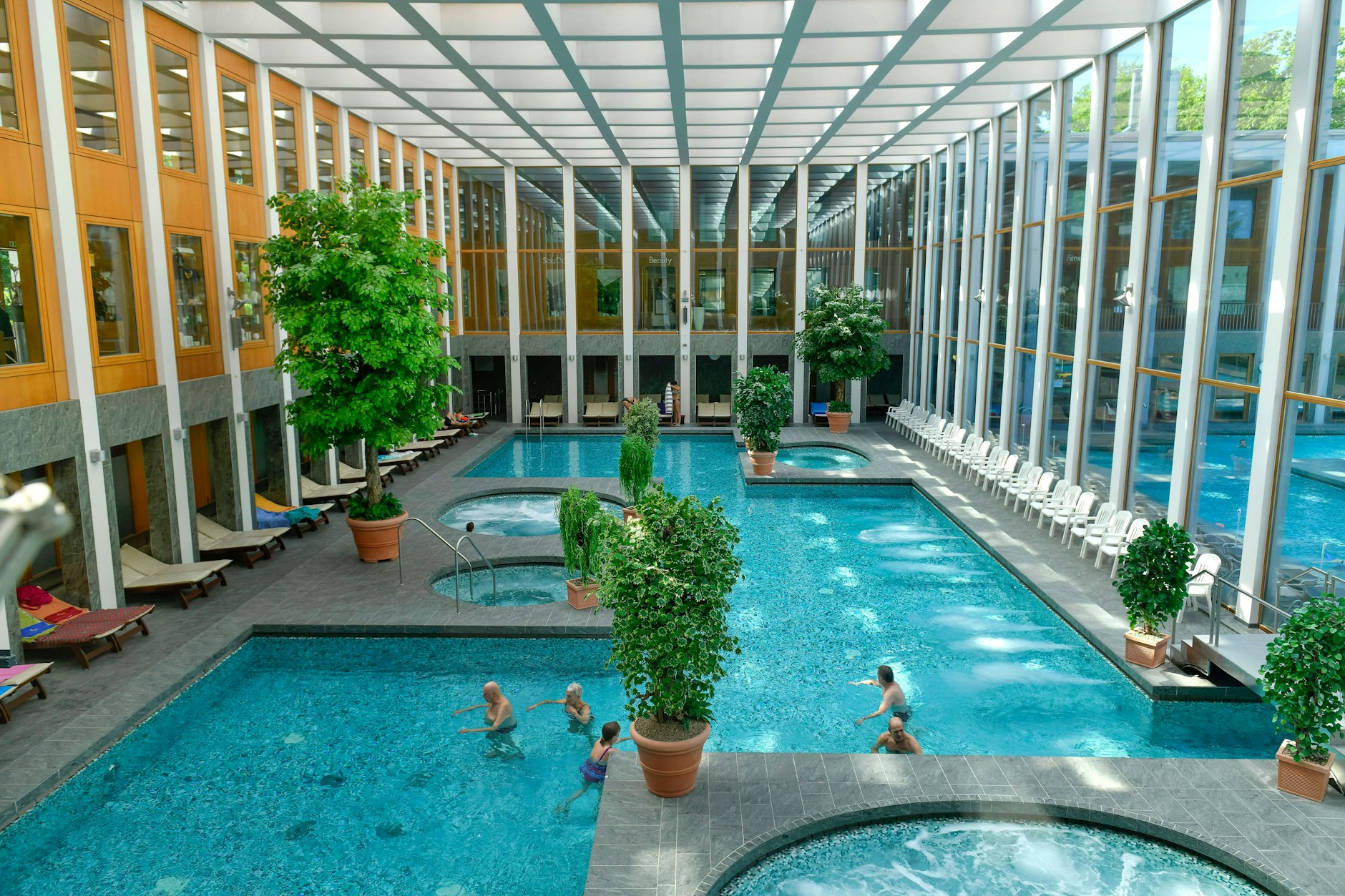 Die Saarow-Therme in Bad Saarow, Brandenburg