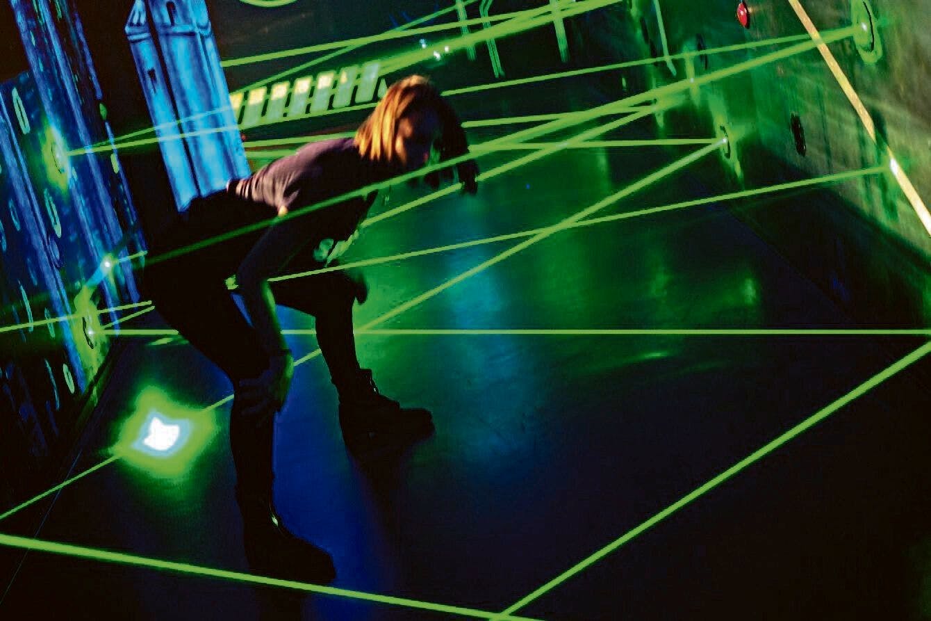 Der Laserparcours im Spionagemuseum ist ein Highlight für Groß und Klein.