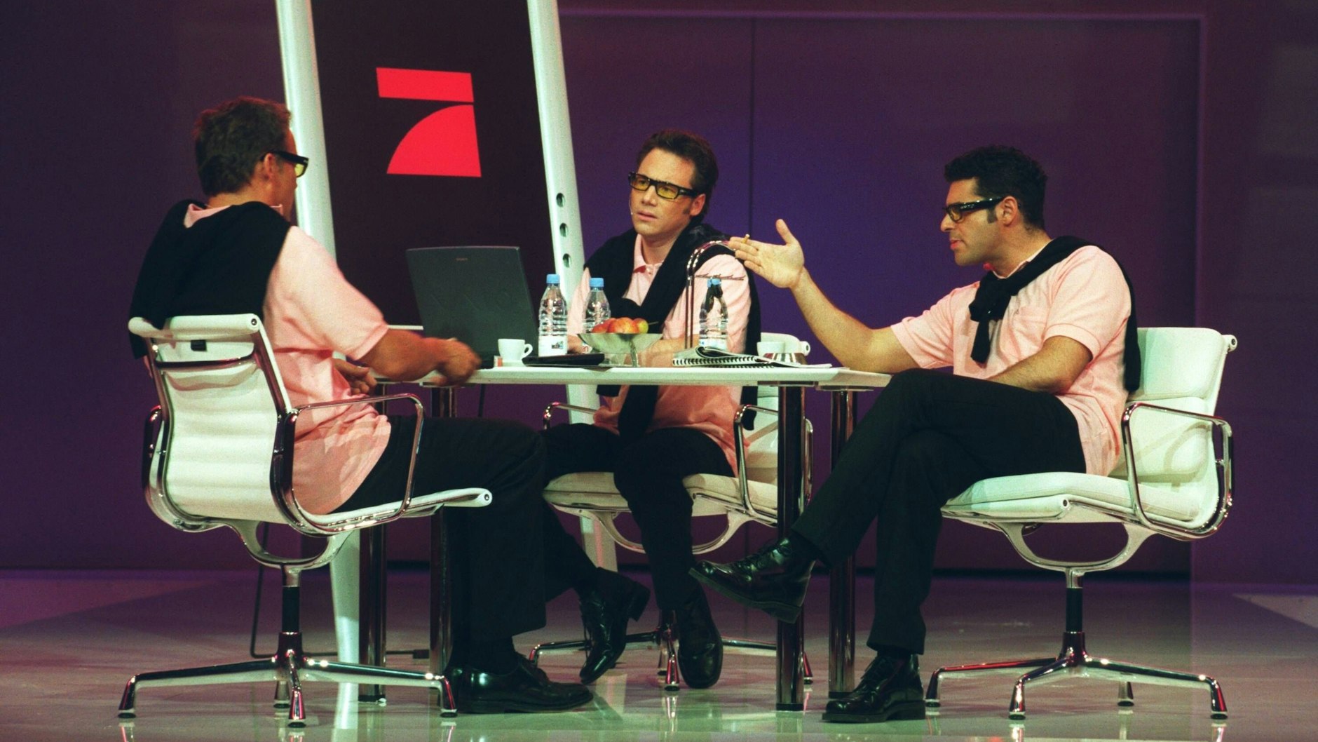 Eine Szene aus dem Jahr 2002: Michael „Bully“ Herbig und Rick Kavanian zusammen mit Christian Tramitz in der Bullyparade.