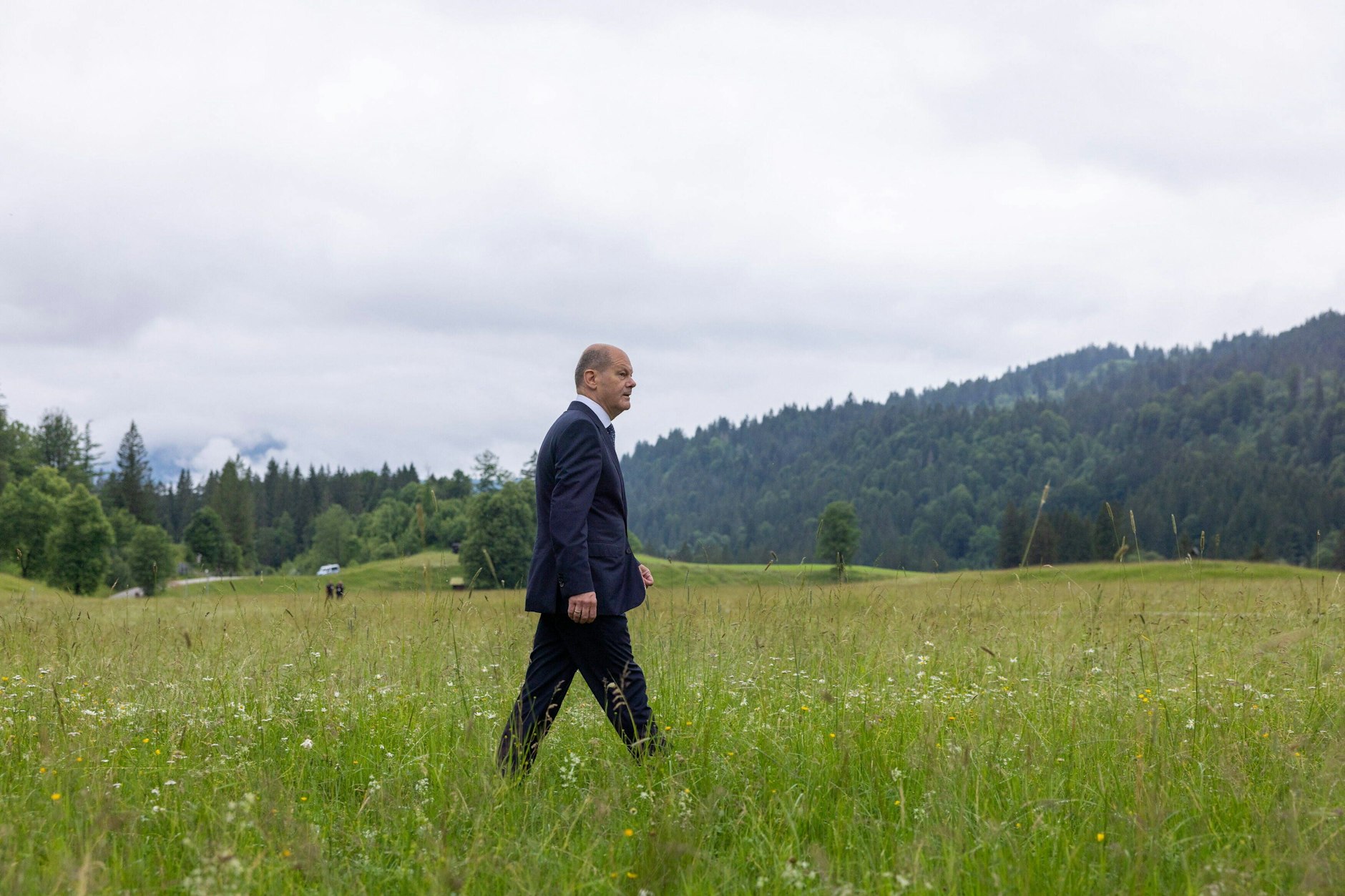 Bundeskanzler Olaf Scholz verbringt seine Ferien in Bayern (Archivbild).