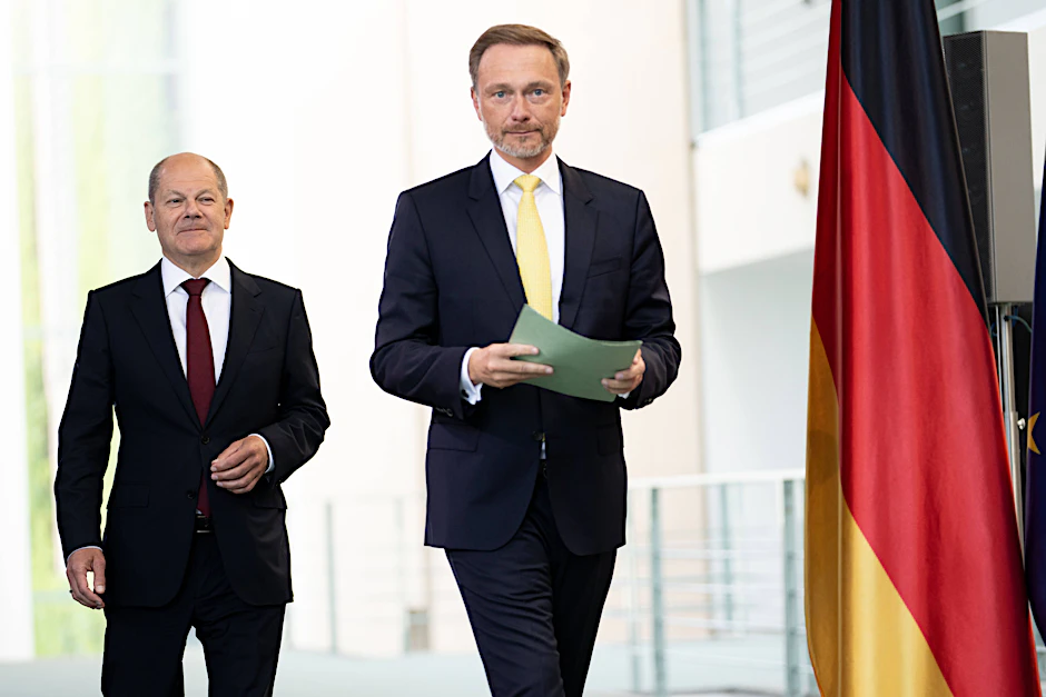 Bundeskanzler Olaf Scholz (SPD) und Bundesfinanzminister Christian Lindner (FDP)