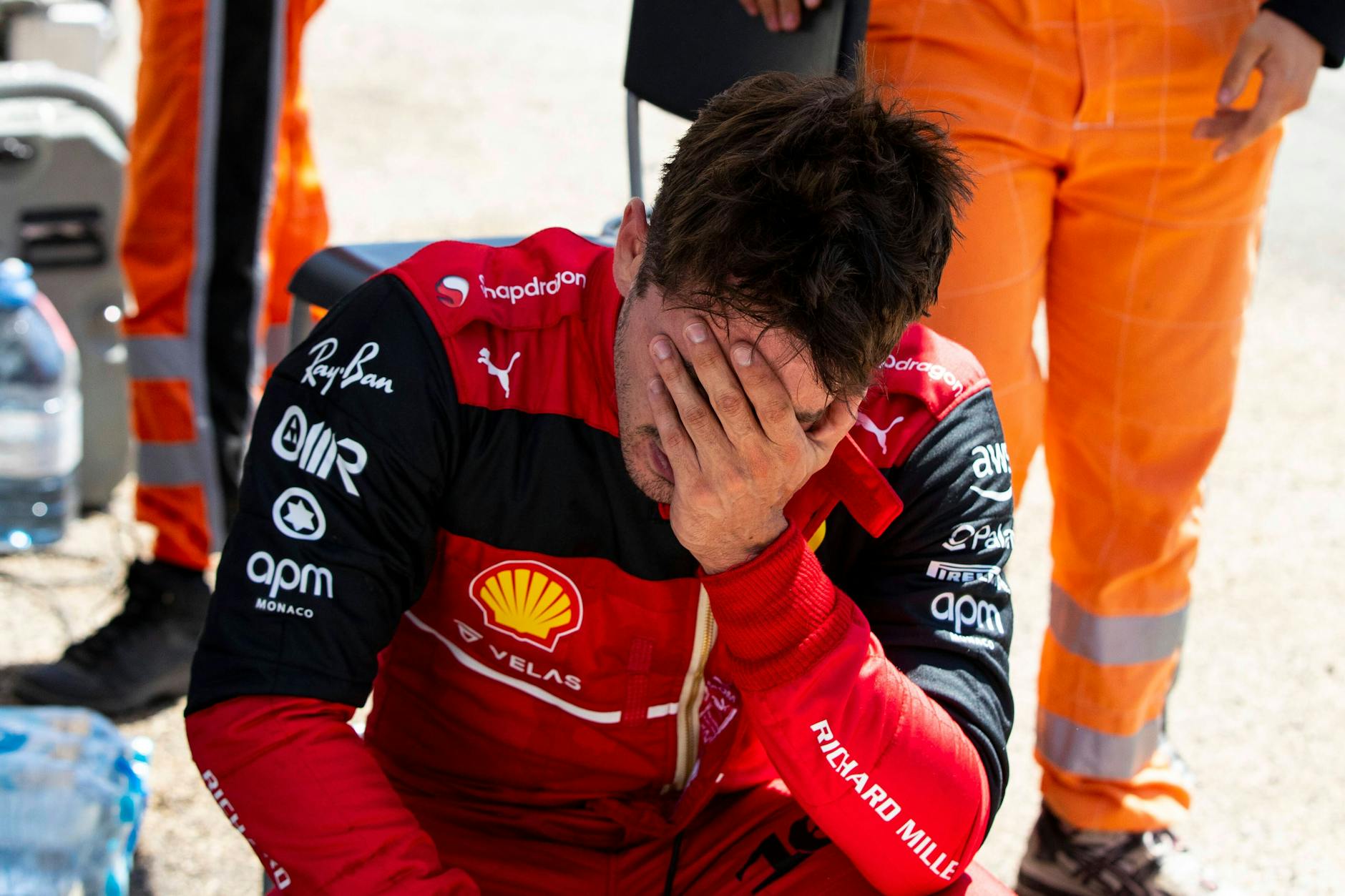 Ferrari-Pilot Charles Leclerc war nach seinem Fehler beim Großen Preis von Frankreich am Boden zerstört.