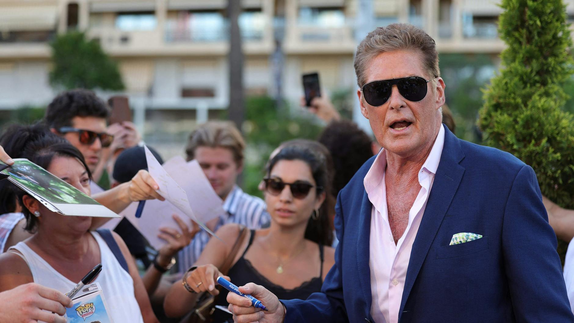 Trotz Sonnenbrille: David Hasselhoff wird oft von seinen Fans erkannt.