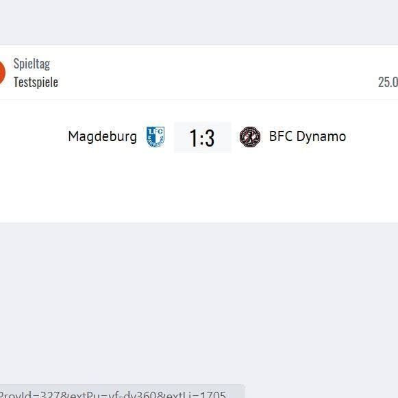 Der von Fupa gemeldete Endstand.