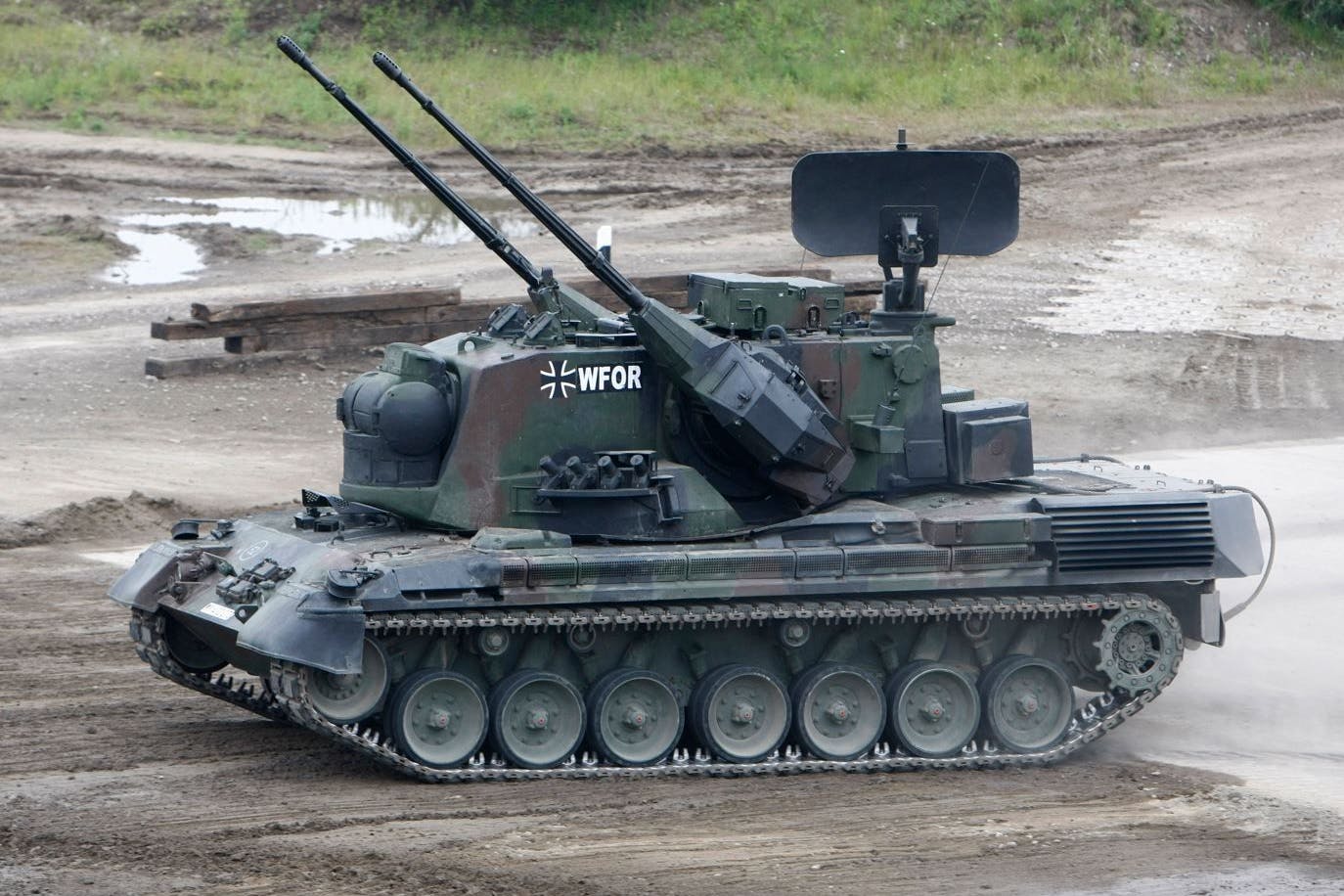 Ein Flugabwehrpanzer des Typs Gepard (Archivbild)