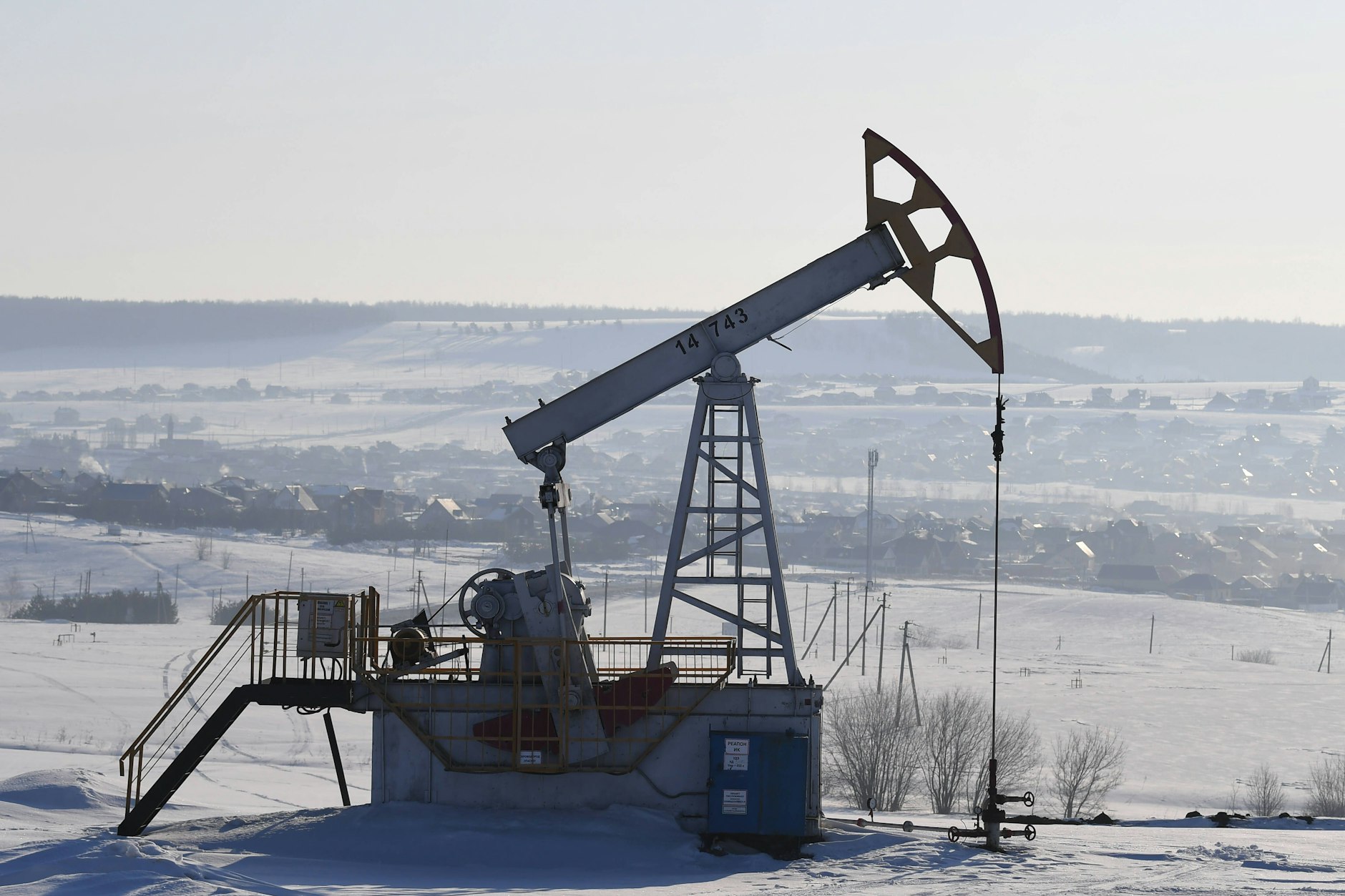 Eine russische Ölförderpumpe