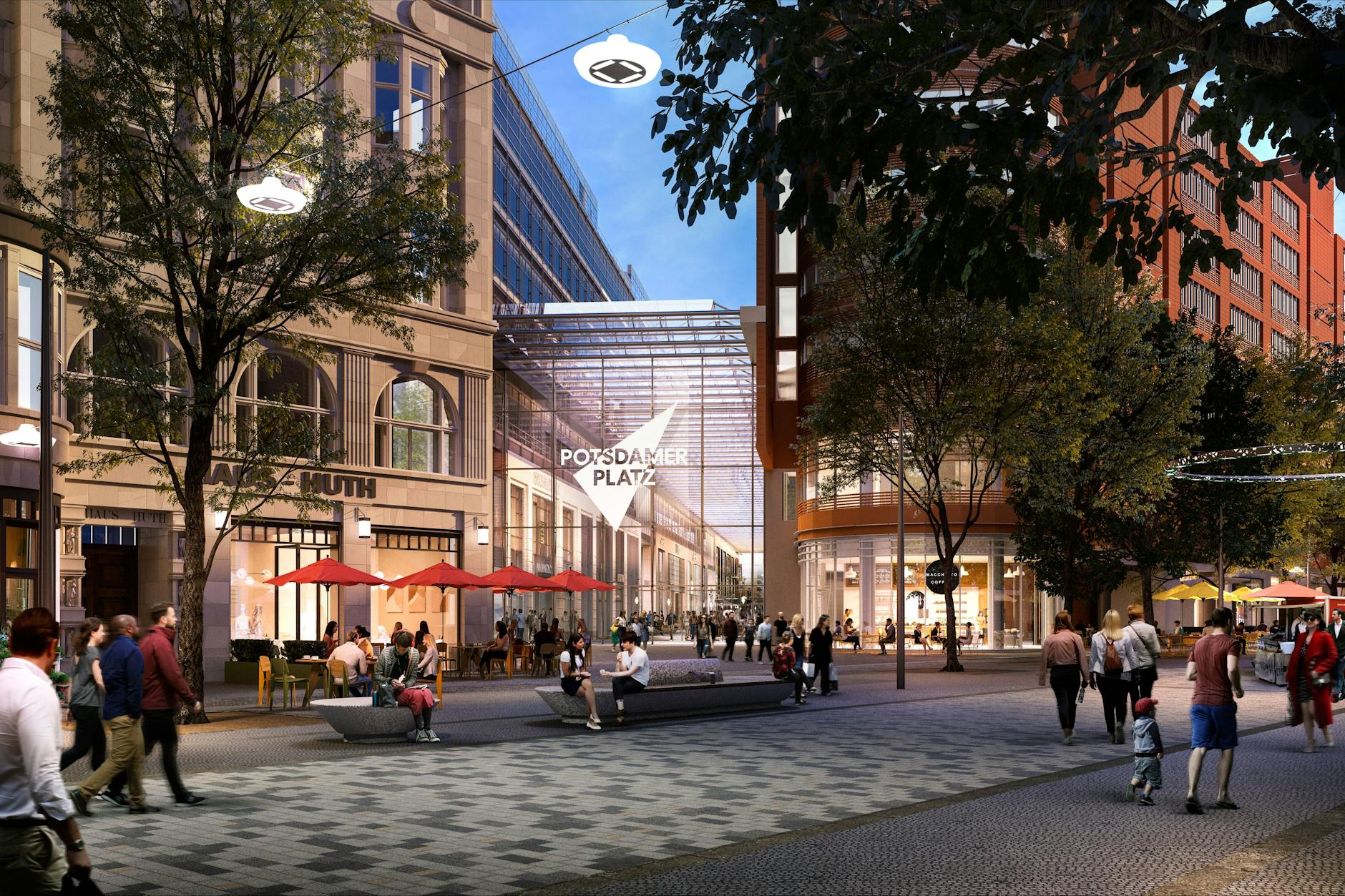 So sollen die umgebauten Potsdamer Platz Arkaden – jetzt The Playce – künftig aussehen.