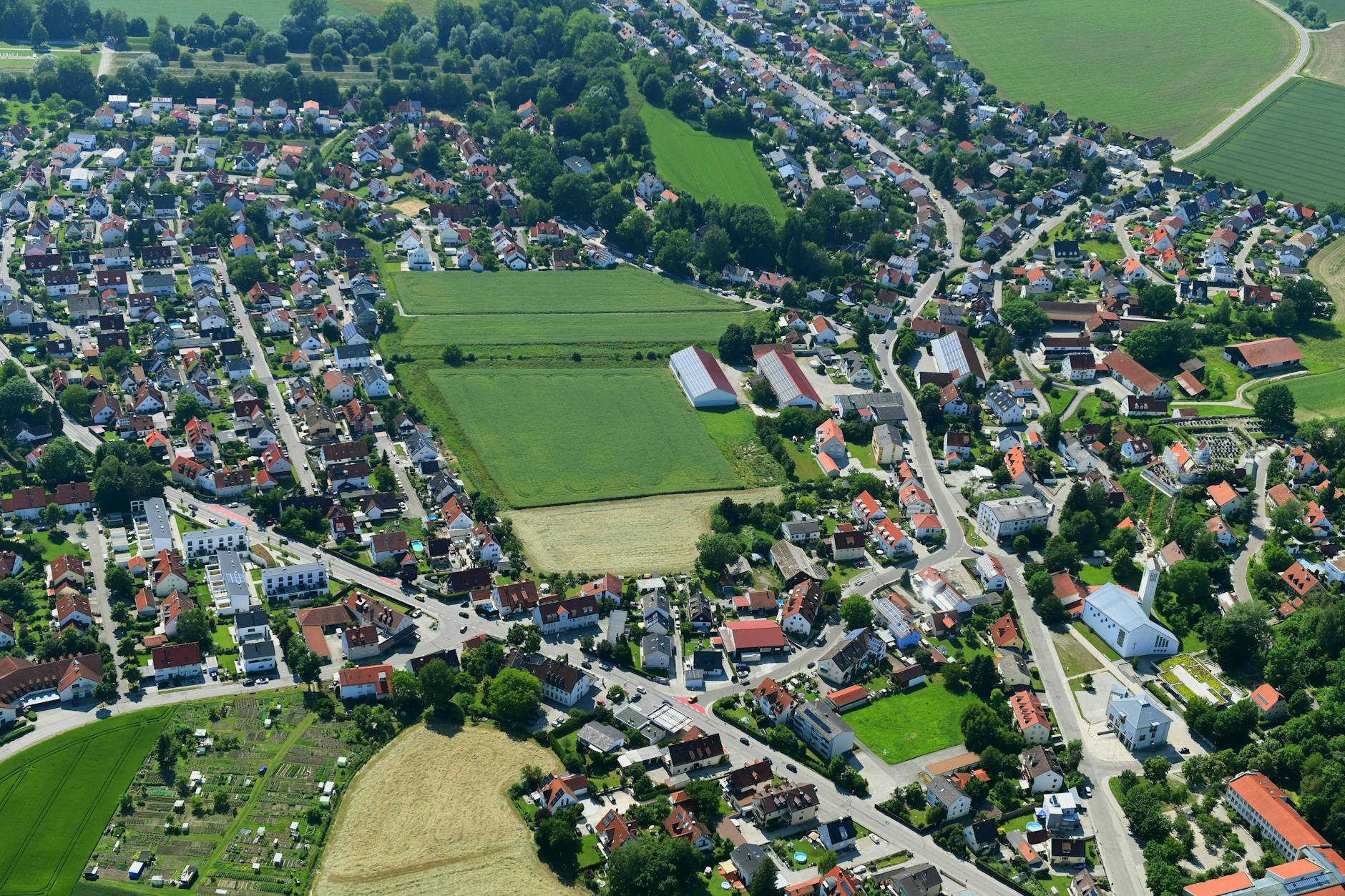 Hebertshausen aus der Luft