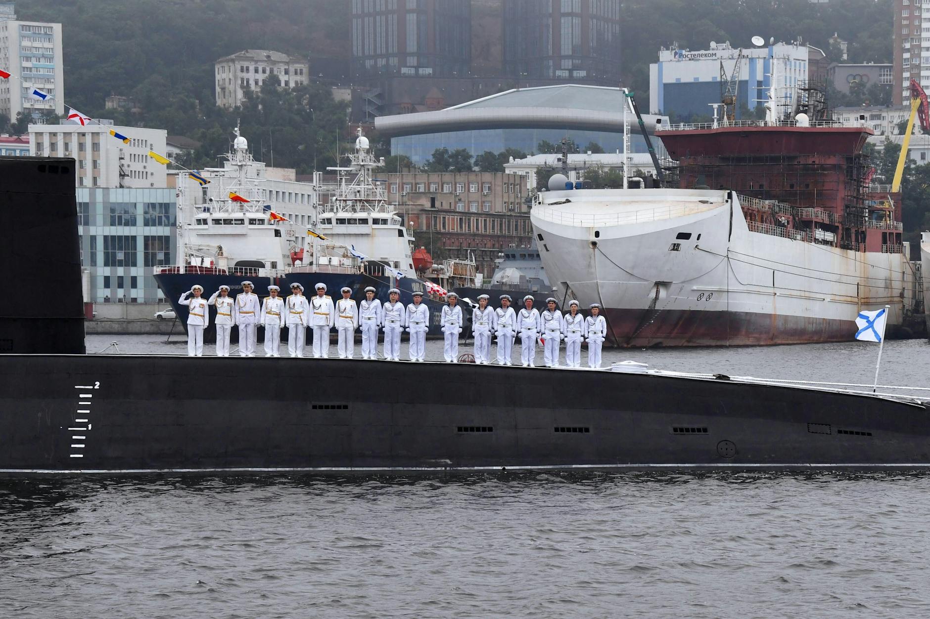 Drill eines russischen U-Boots Ende Juli