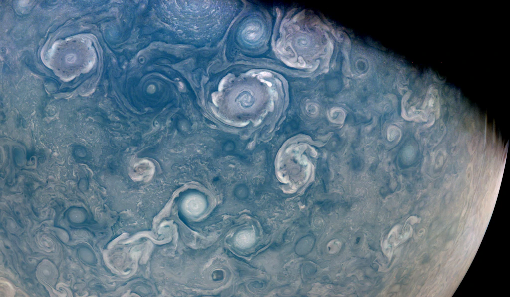 Nasa-Aufnahmen: Wunderschöne Wirbelstürme auf dem Jupiter