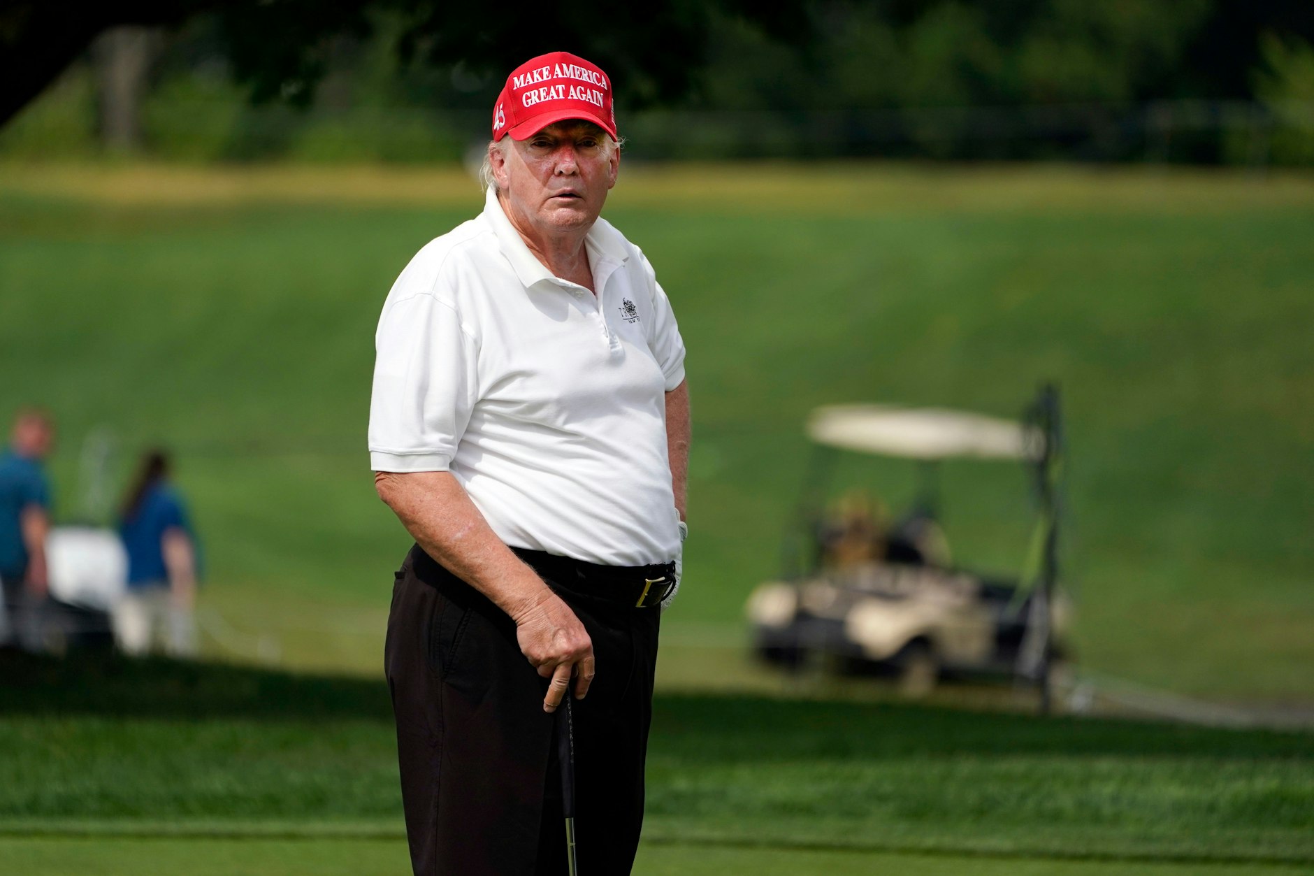 Der ehemalige US-Präsident Donald Trump beim Golfspielen