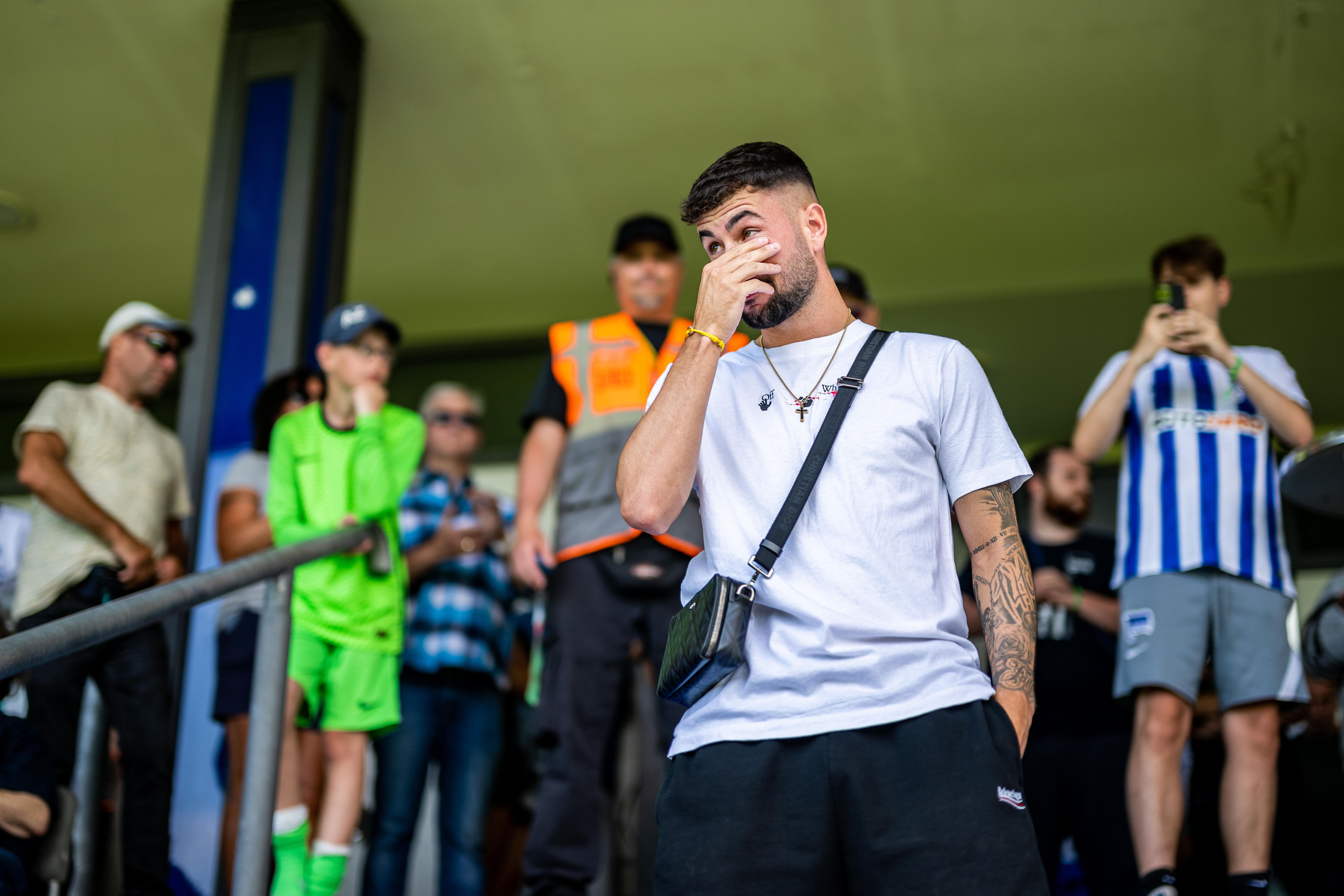 Überstandene Hodentumor-OP! Herthas Marco Richter verdrückt Glückstränen, weil 5000 Fans im Stadion sein Comeback feiern