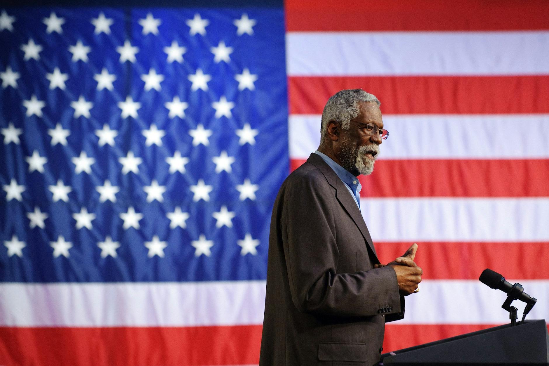 Der ehemalige Basketballspieler der Boston Celtics, Bill Russell, während einer Spendengala.