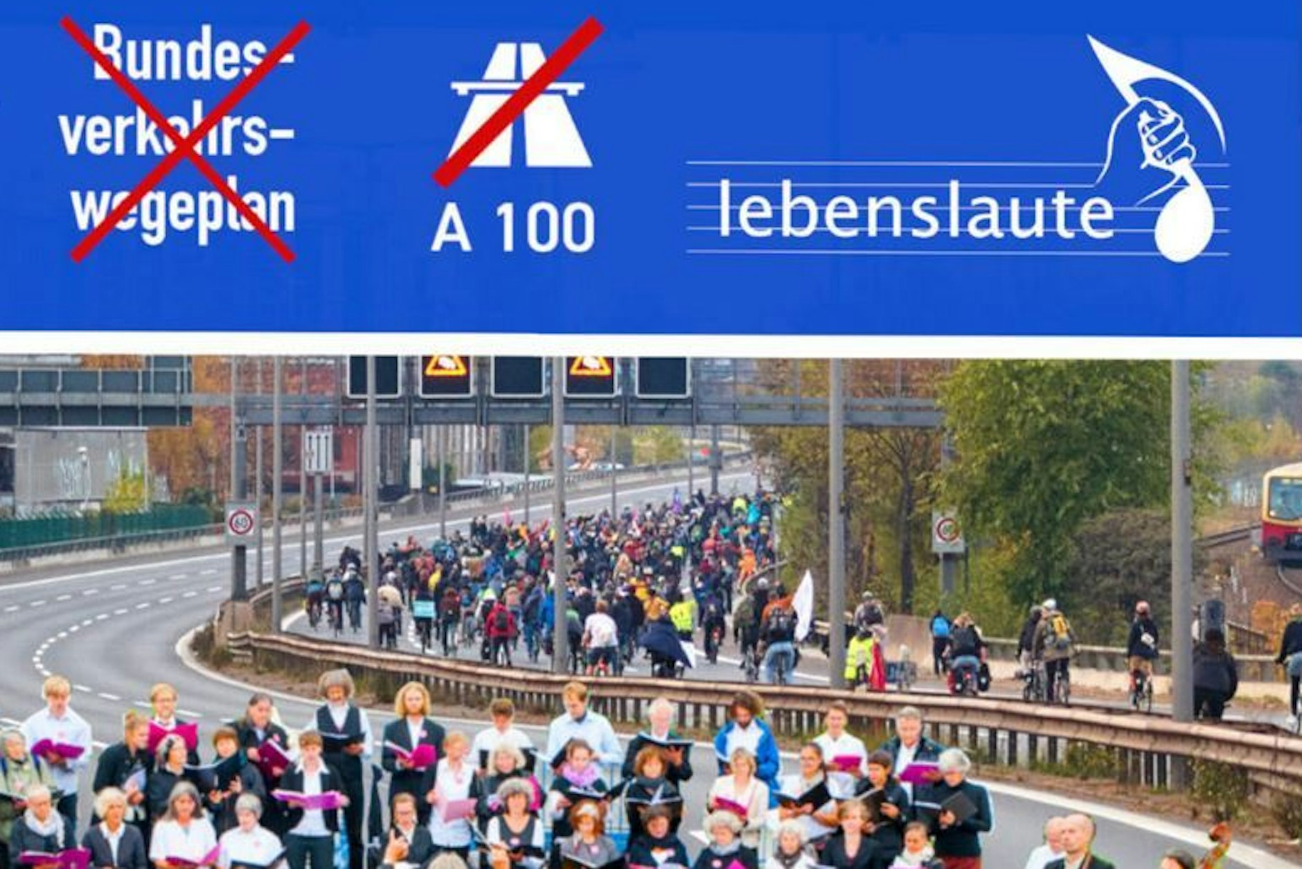 Das Konzert soll jetzt nicht direkt auf der A100, sondern auf der Auffahrt zur A103 stattfinden.