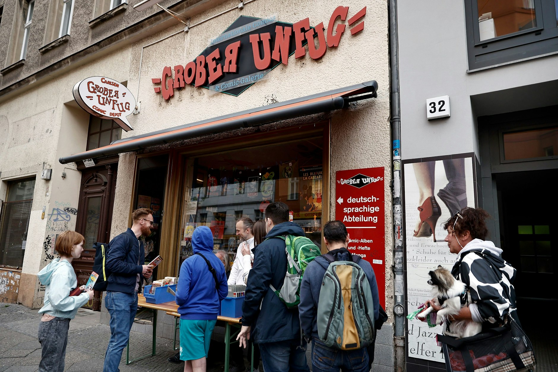 Ein Lieblingsladen von Anna Thalbach: die Comic-Buchhandlung Grober Unfug, hier die Filiale in Kreuzberg.