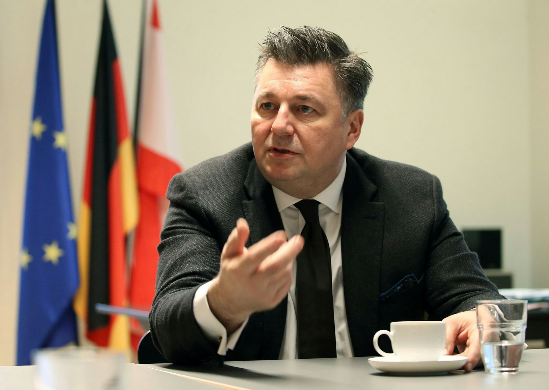 ARCHIV - Andreas Geisel (SPD), Stadtentwicklungssenator, während eines dpa-Interviews.