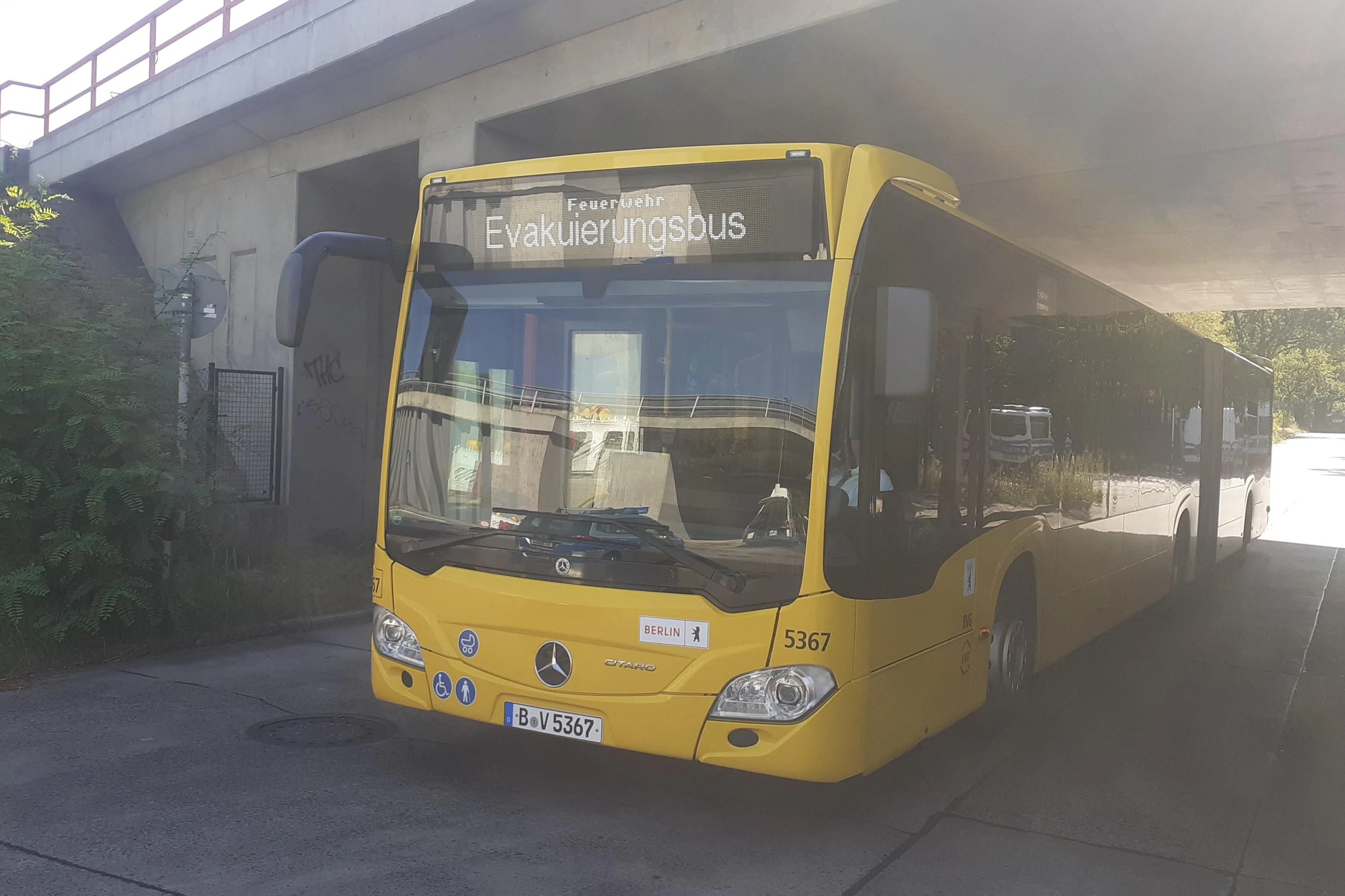 Der Evakuierungsbus