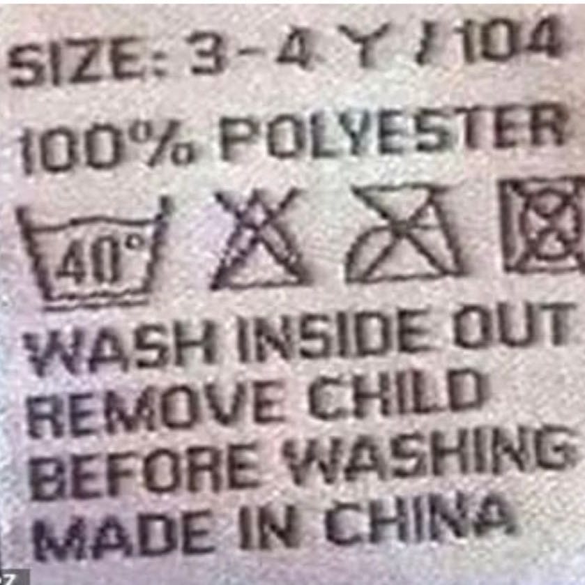 Der Hersteller einer amerikanischen Kleinkinder-Kleidungsfirma wollte auf Nummer sicher gehen