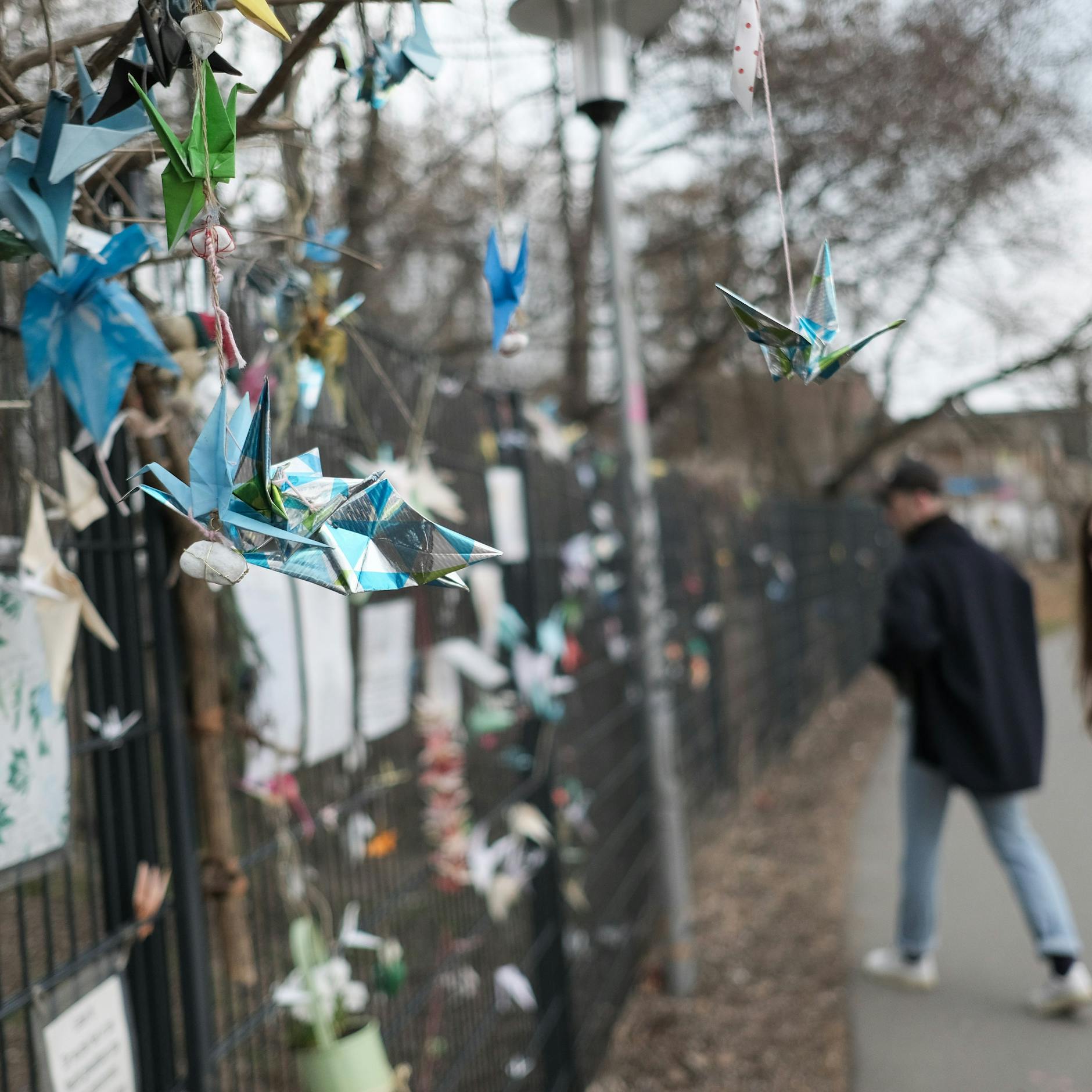 Der Zaun an der Brache wurde nach dem Mord zu einem Gedenkort.