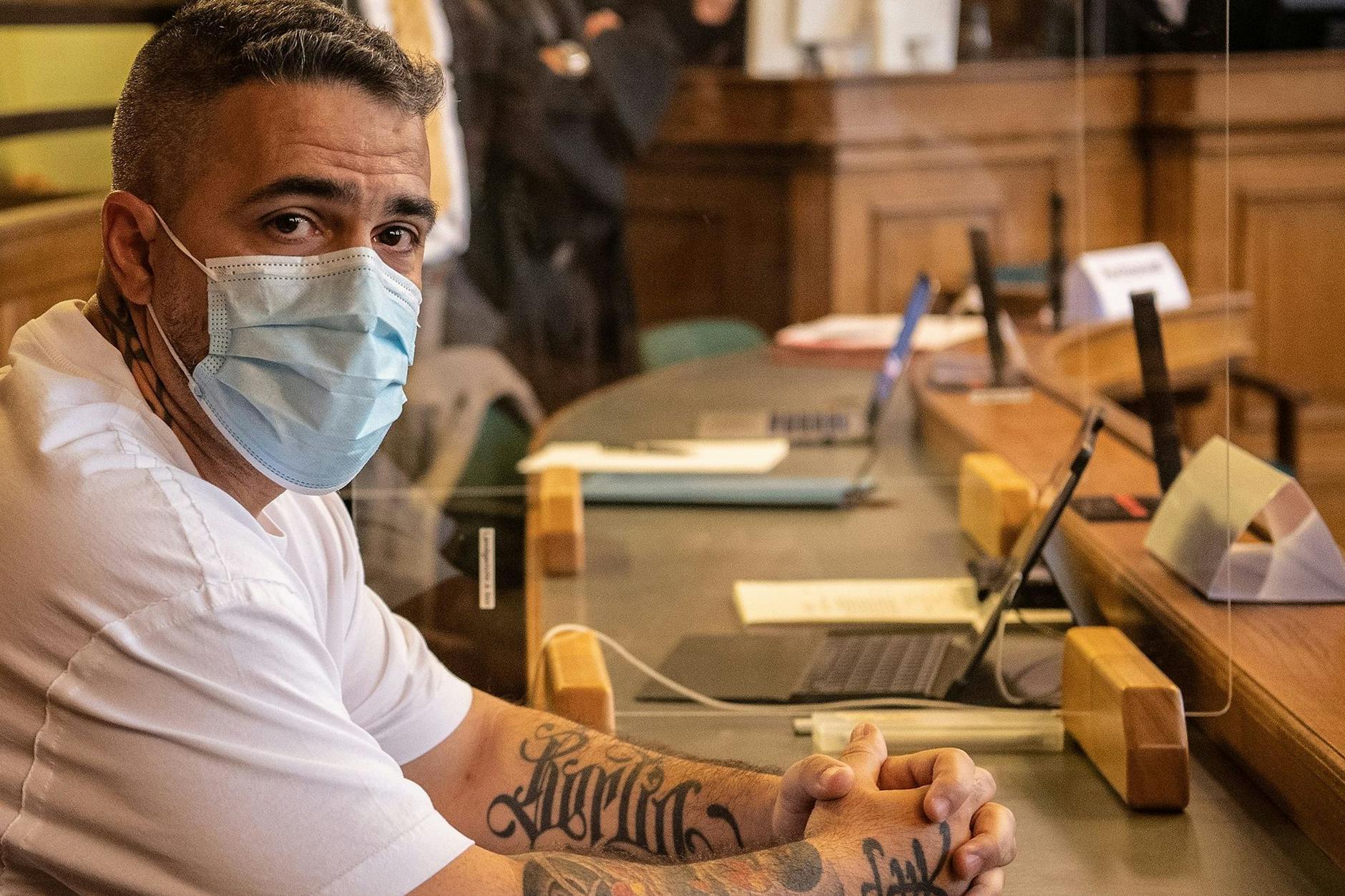 Anis Mohamed Youssef Ferchichi, bekannt als Rapper Bushido, bei einer früheren Verhandlung im Landgericht.