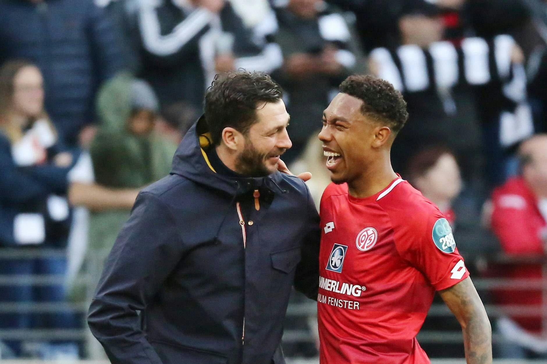 Die beiden verstehen sich bestens: Jean-Paul Boetius (r.) und Trainer Sandro Schwarz arbeiteten schon in Mainz zusammen.