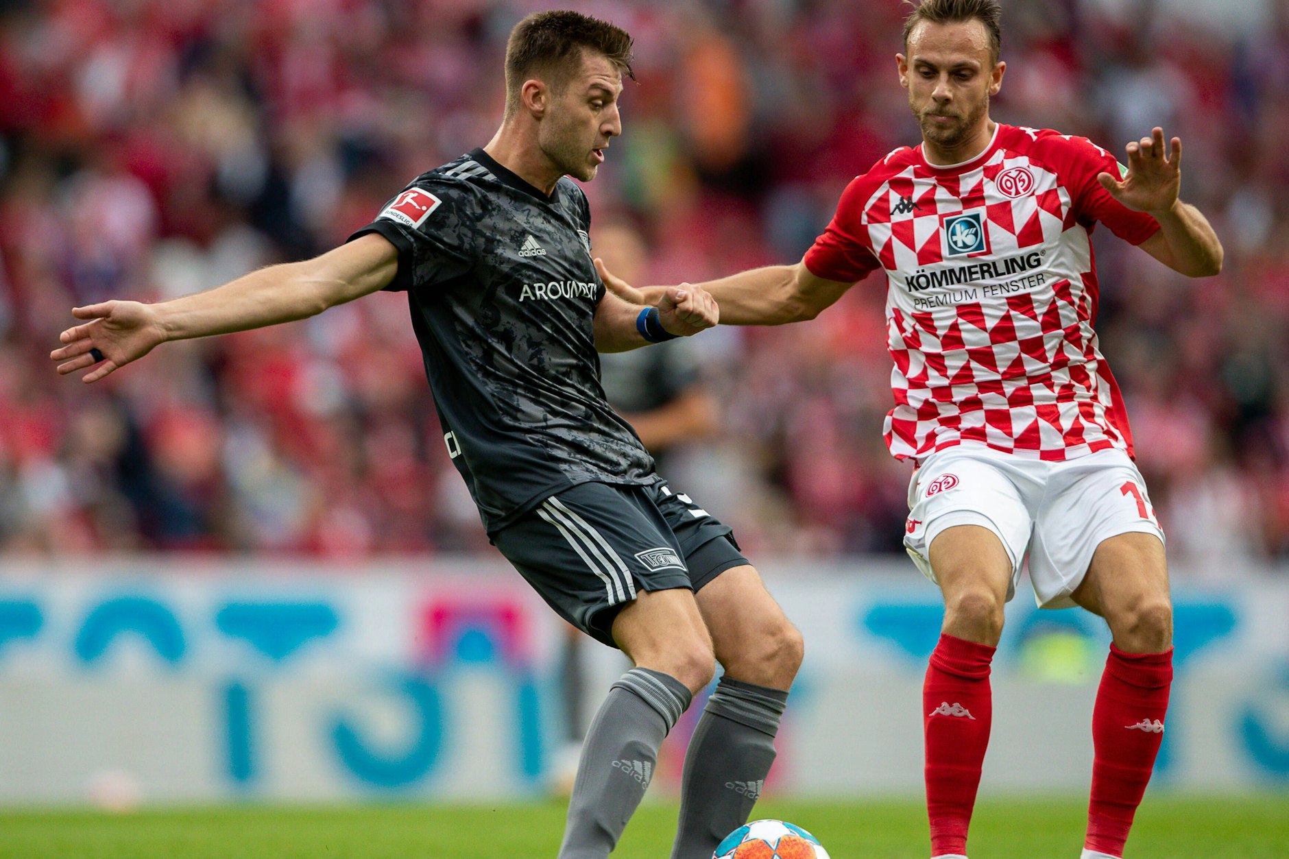 Alte Kollegen als Gegner. Unions Robin Knoche und Marcus Ingvartsen vom FSV Mainz 05 – Sonntag gibt es ein Wiedersehen.