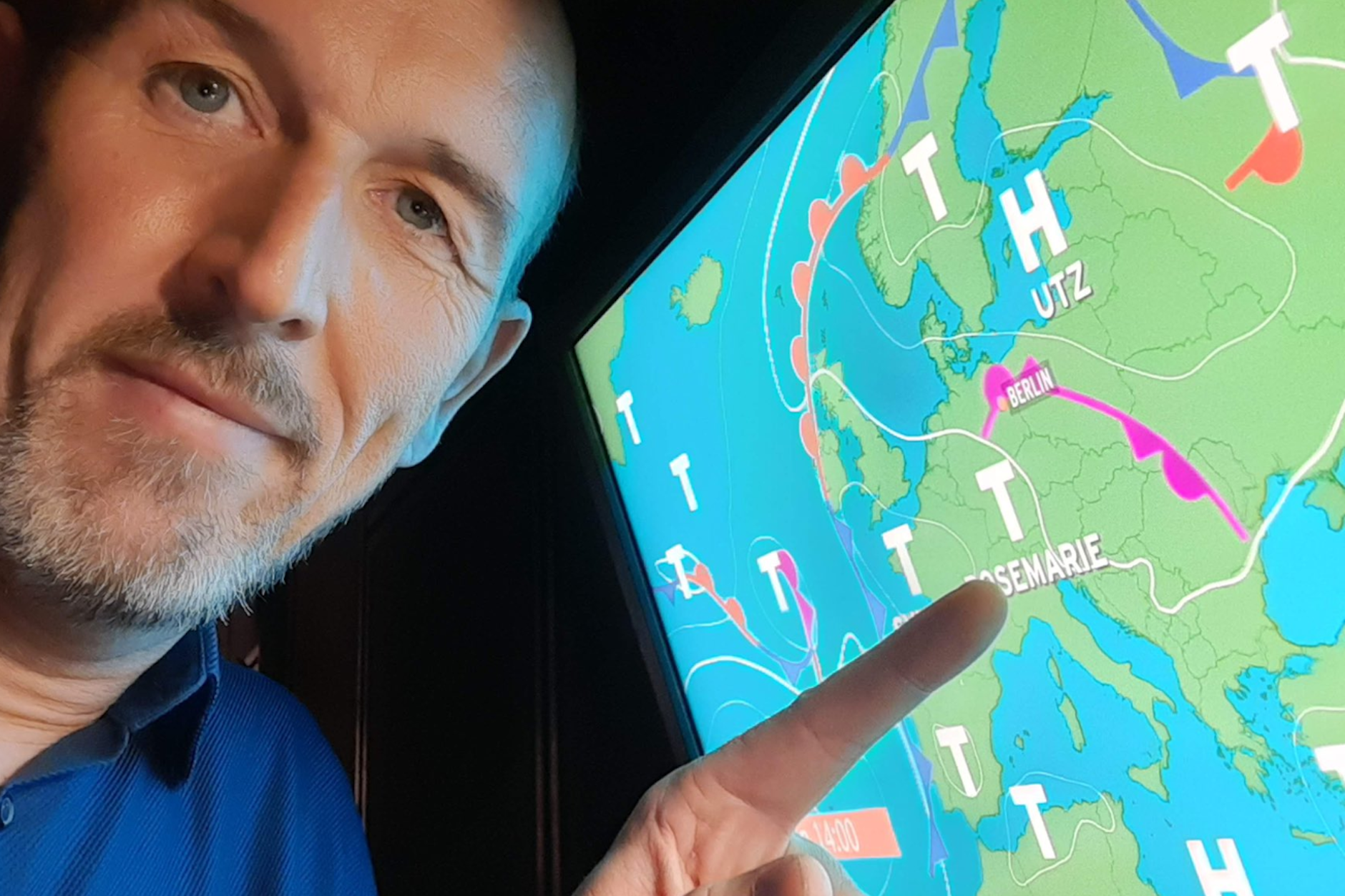 Frank Abel sagt die Wetteraussichten an.