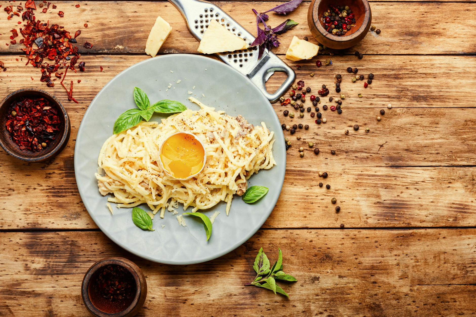 Eine gute Carbonara: nur echt mit Guanciale.