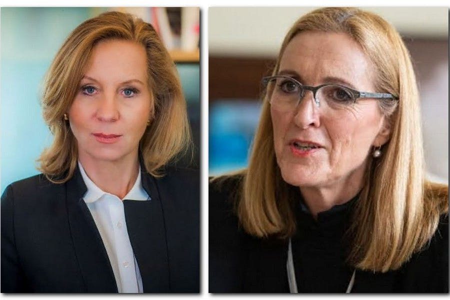 Berlins Generalstaatsanwältin Margarete Koppers (rechts) ermittelt jetzt gegen Ex-RBB-Chefin Patricia Schlesinger.