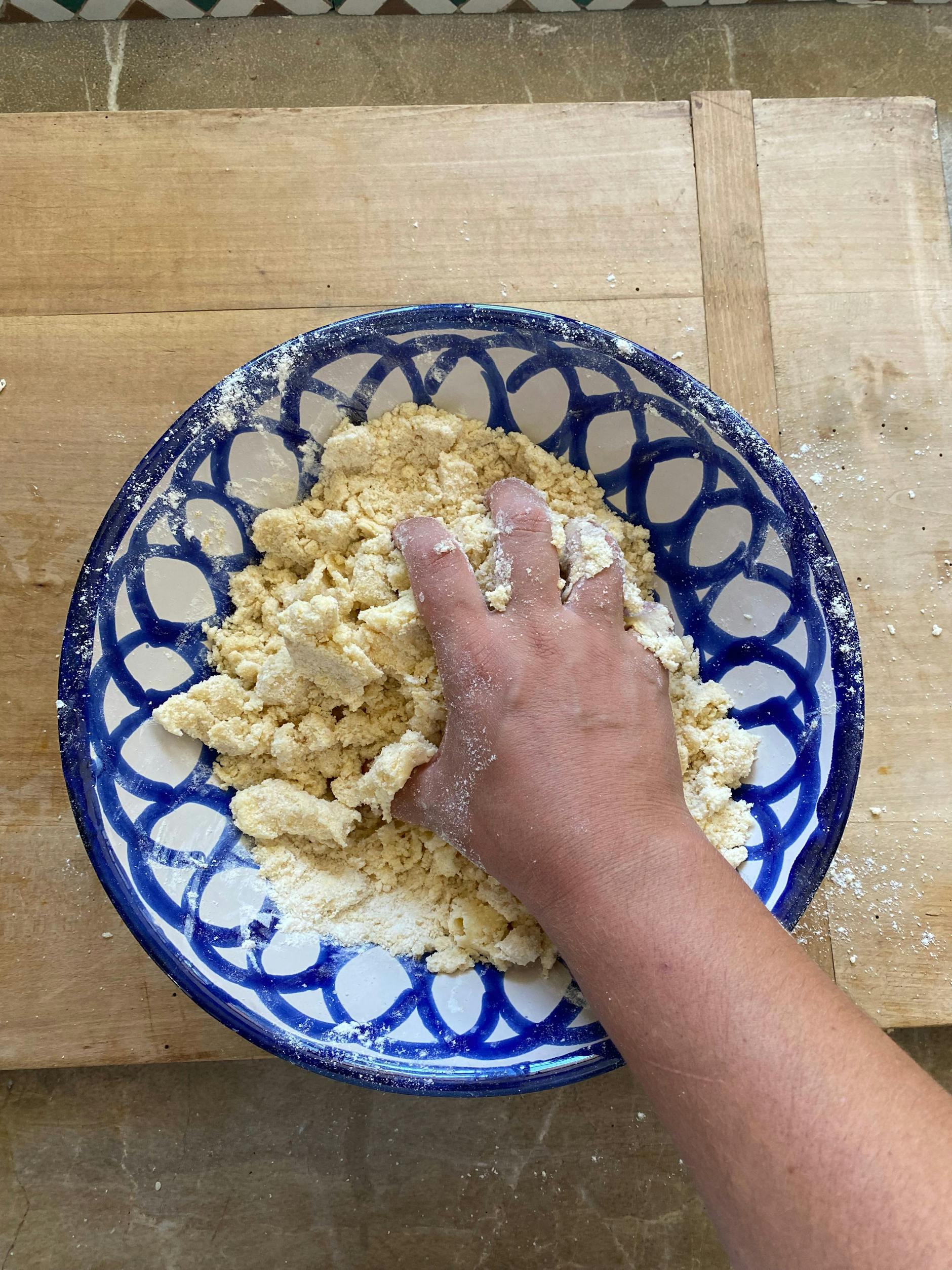 … und jetzt kneten …