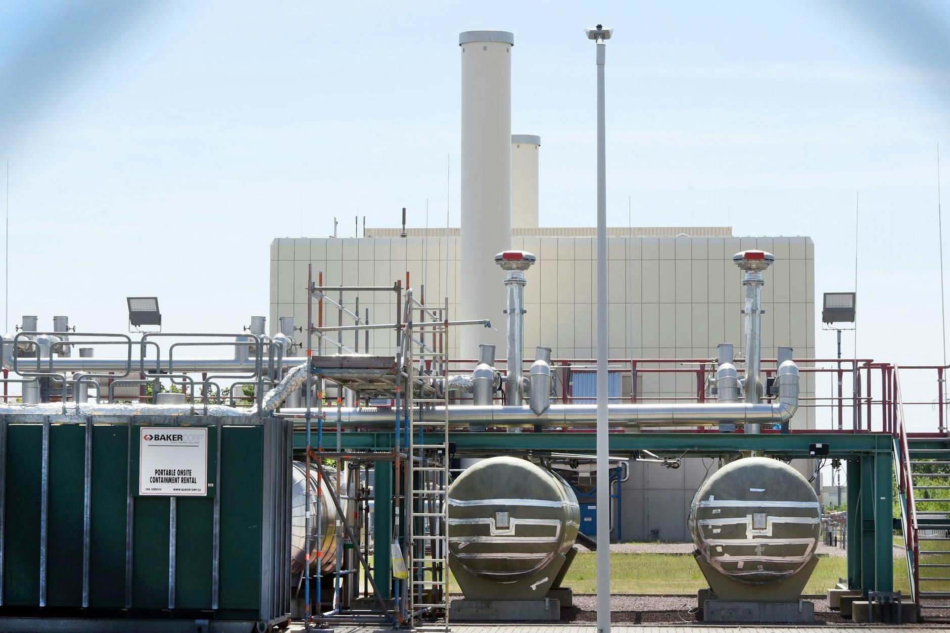 Ein Gasspeicher bei Teutschental in Sachsen-Anhalt: Zum Glück laufen die Speicher schneller voll als geplant.