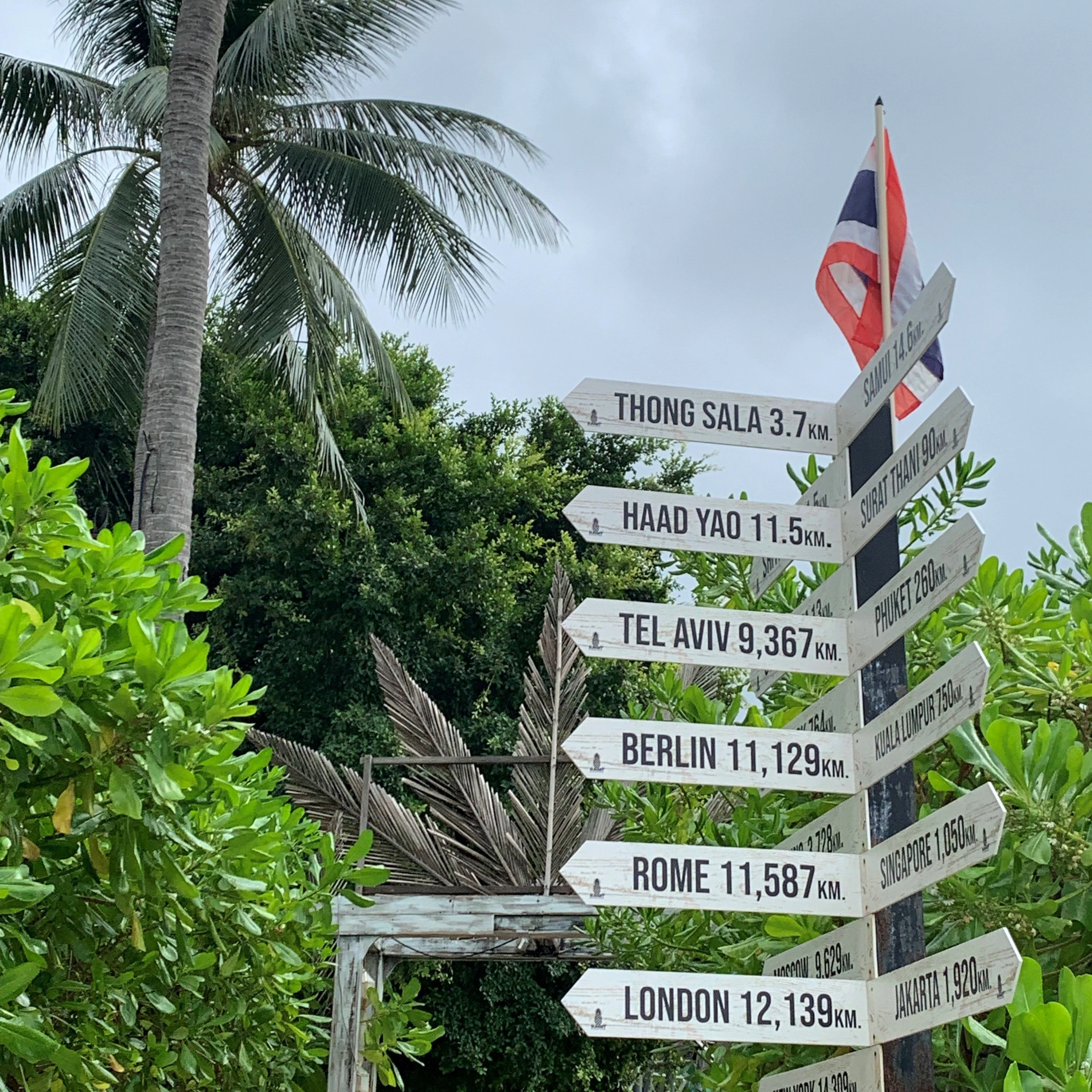 Von der thailändischen Insel sind es 11.129 Kilometer nach Berlin.