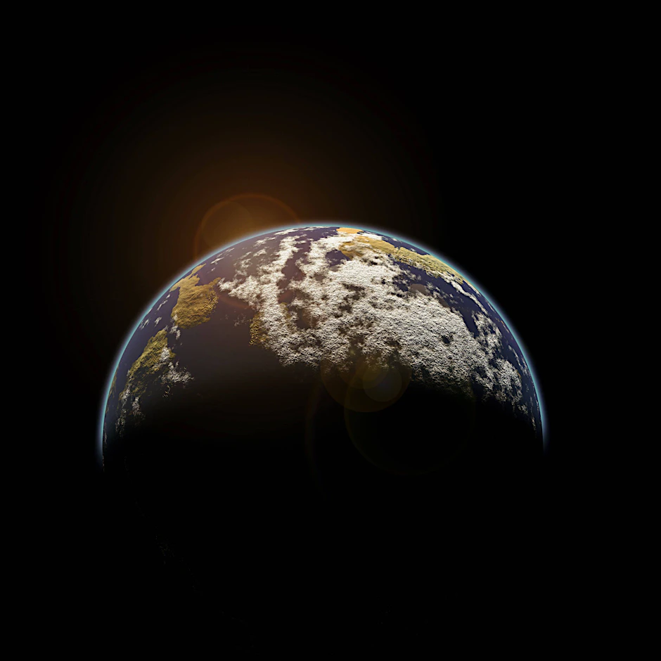 Der Planet Erde im Weltraum.