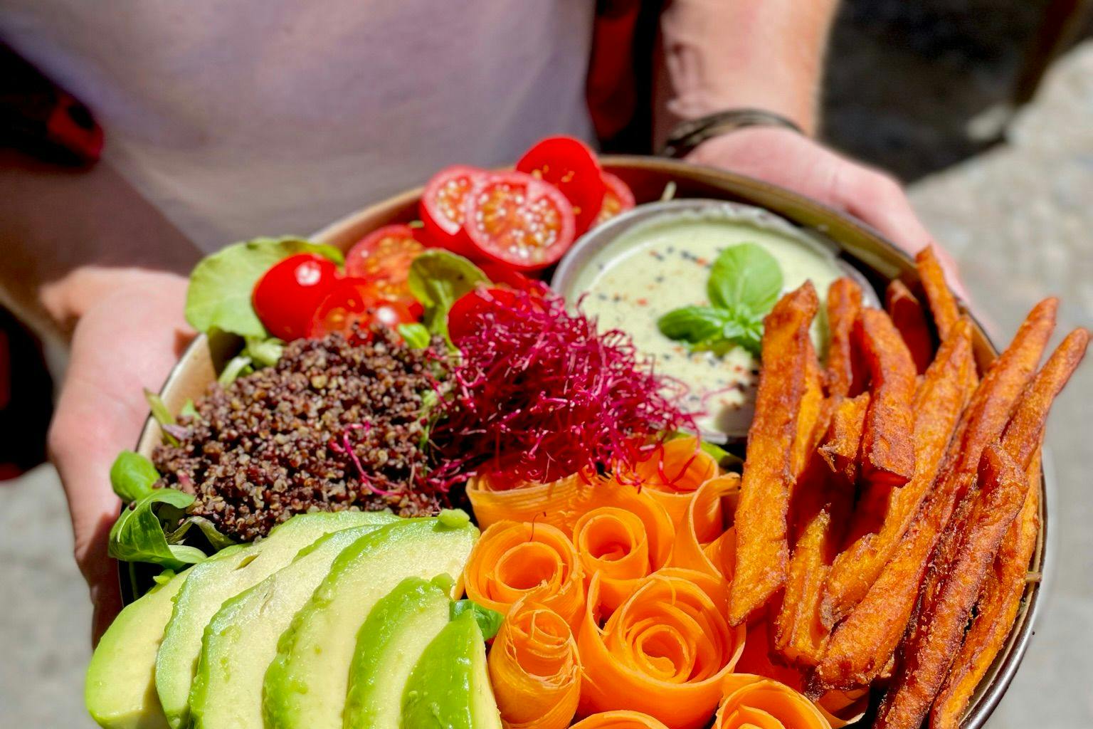 Die Gerichte, hier die „Billy IBowl“, haben kindische Namen wie „Barbie Kuh“ und „Mozzi“.