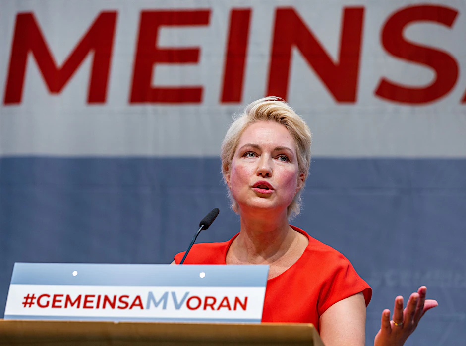 Manuela Schwesig wurde zur SPD-Vorsitzenden in Mecklenburg-Vorpommern wiedergewählt.