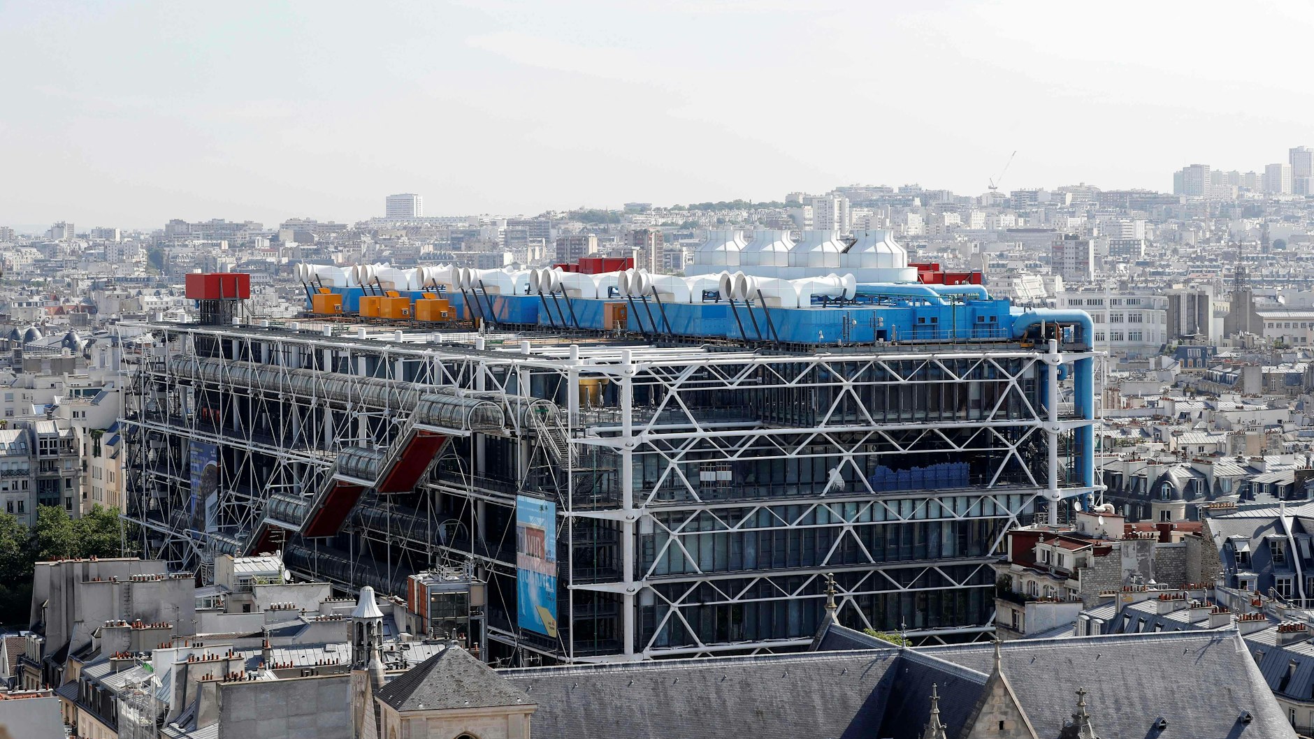 Das Centre Pompidou in Paris, 1977 eröffnet.