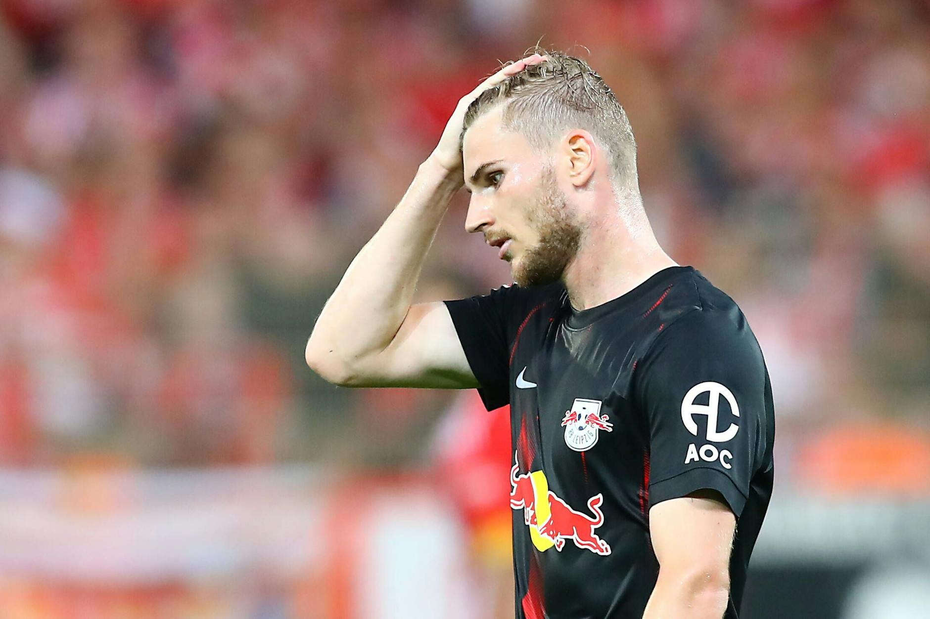 Timo Werner gefrustet nach der 1:1-Niederlage von RB beim 1. FC Union Berlin.