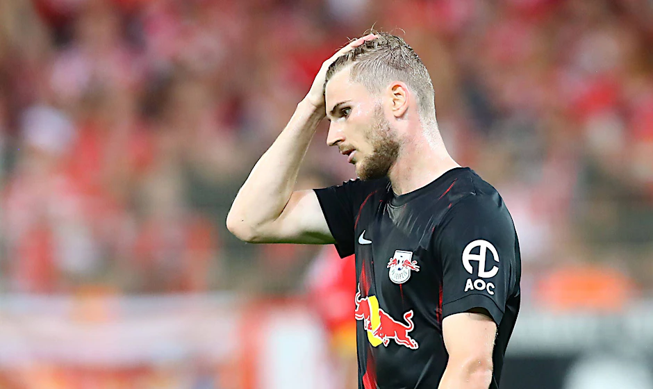 Timo Werner gefrustet nach der 1:1-Niederlage von RB beim 1. FC Union Berlin.