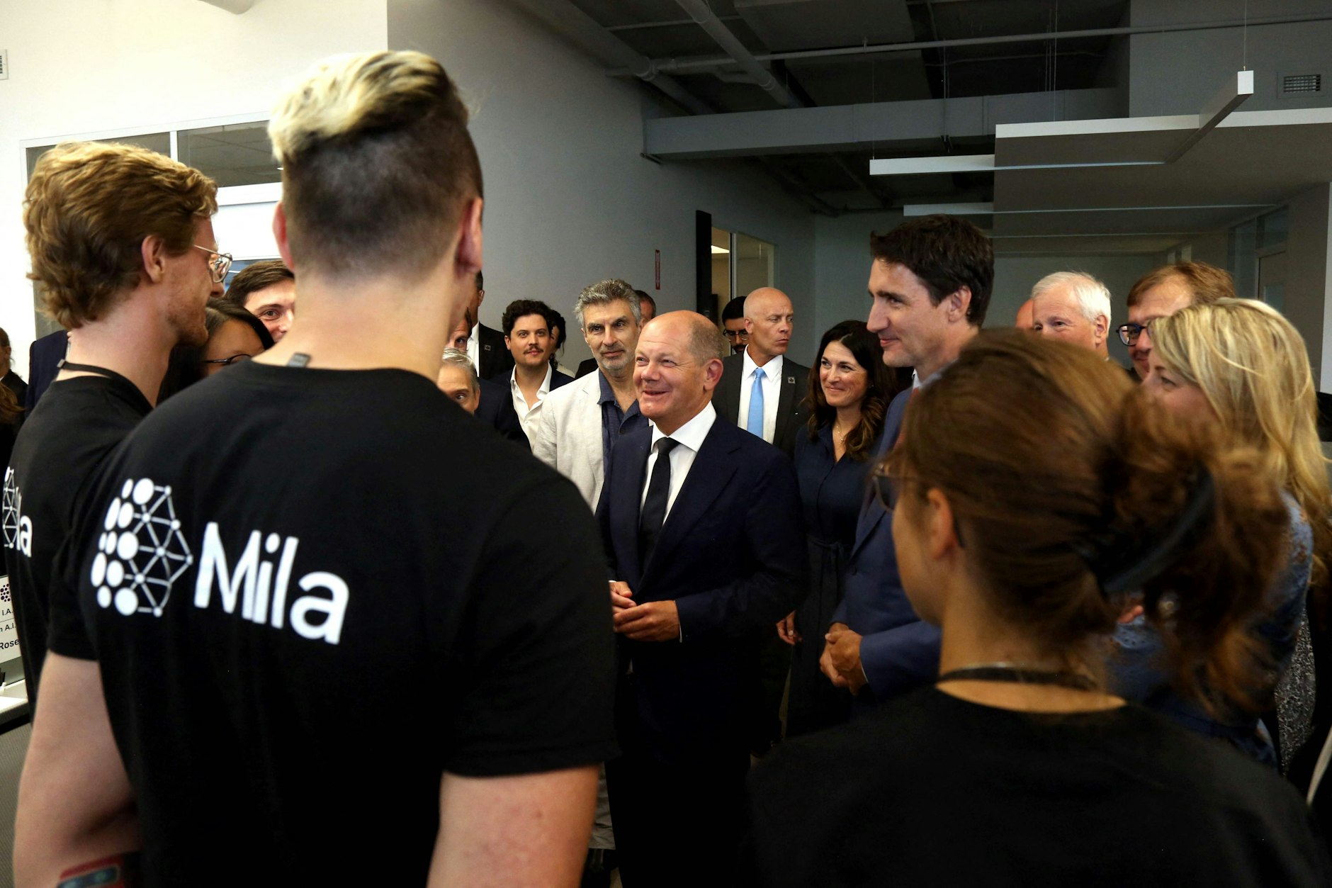 Bundeskanzler Olaf Scholz und Kanadas Premierminister Justin Trudeau während der Kanada-Reise des Kanzlers.